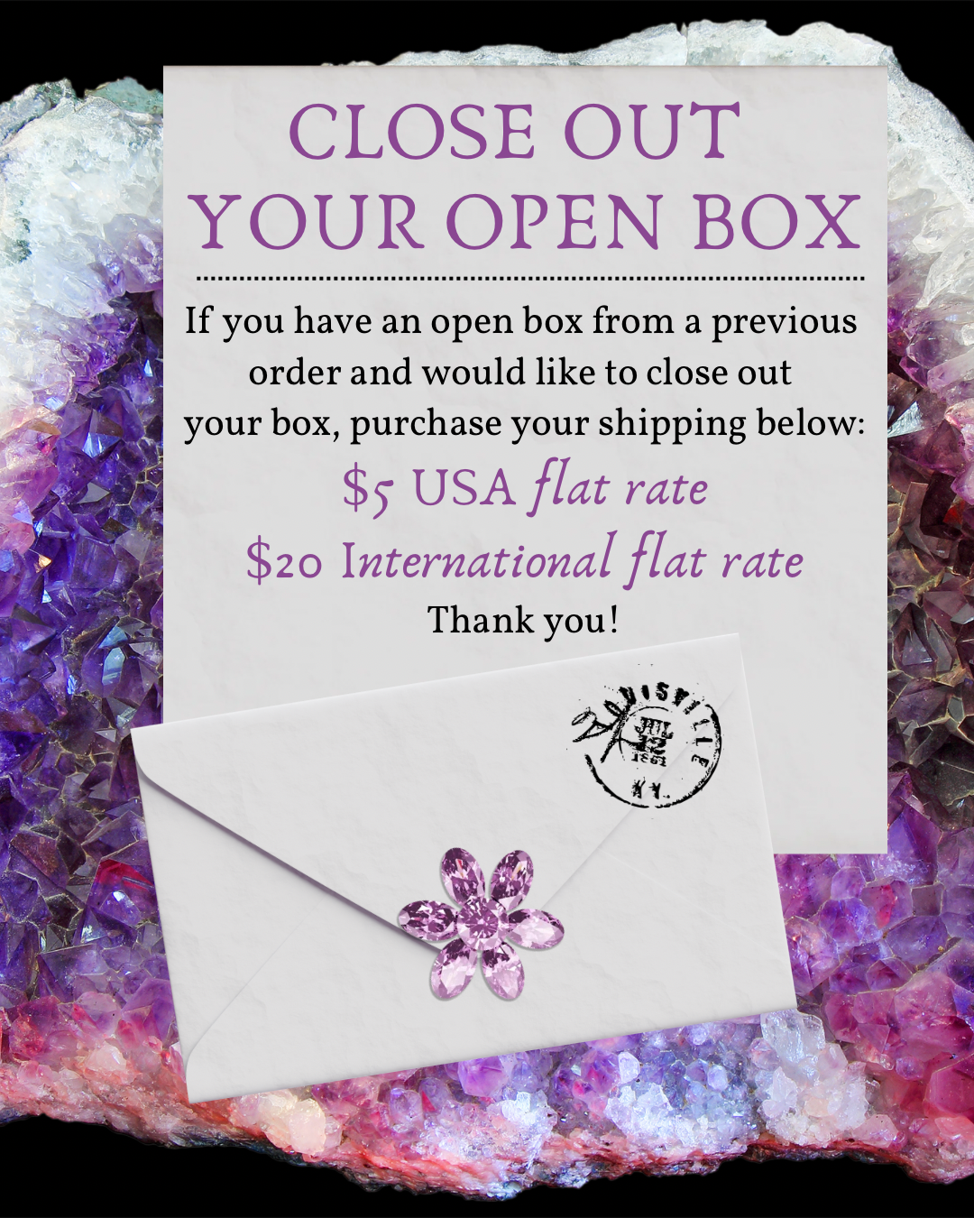 Shipping - ready to close out box
