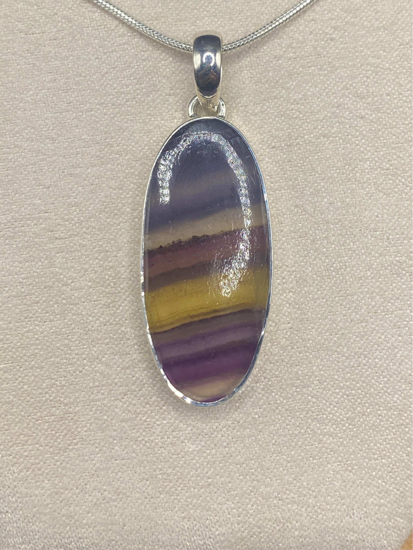 Fluorite necklace Sterling Silver