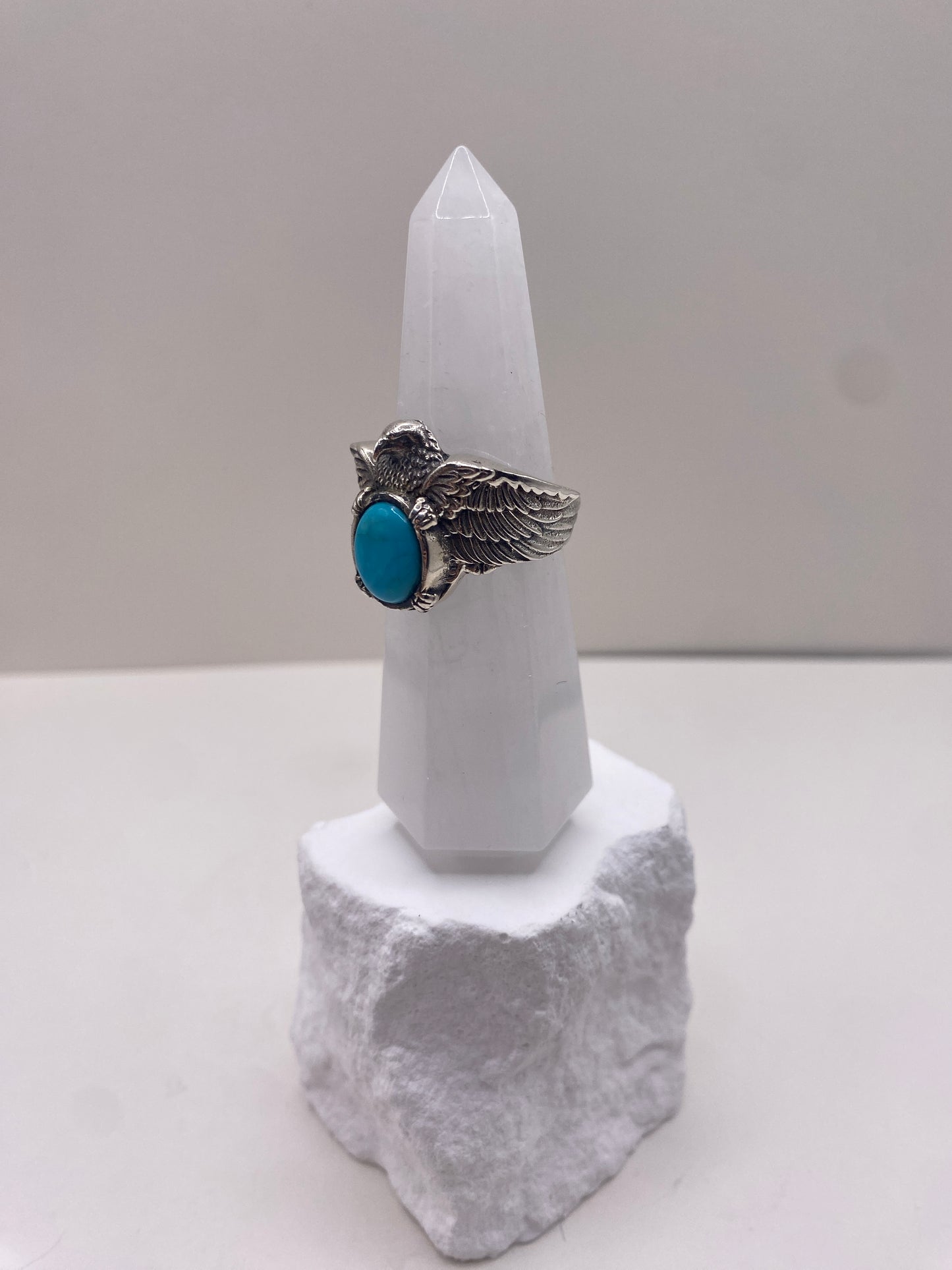 Size 9.75 kingman turquoise sterling silver