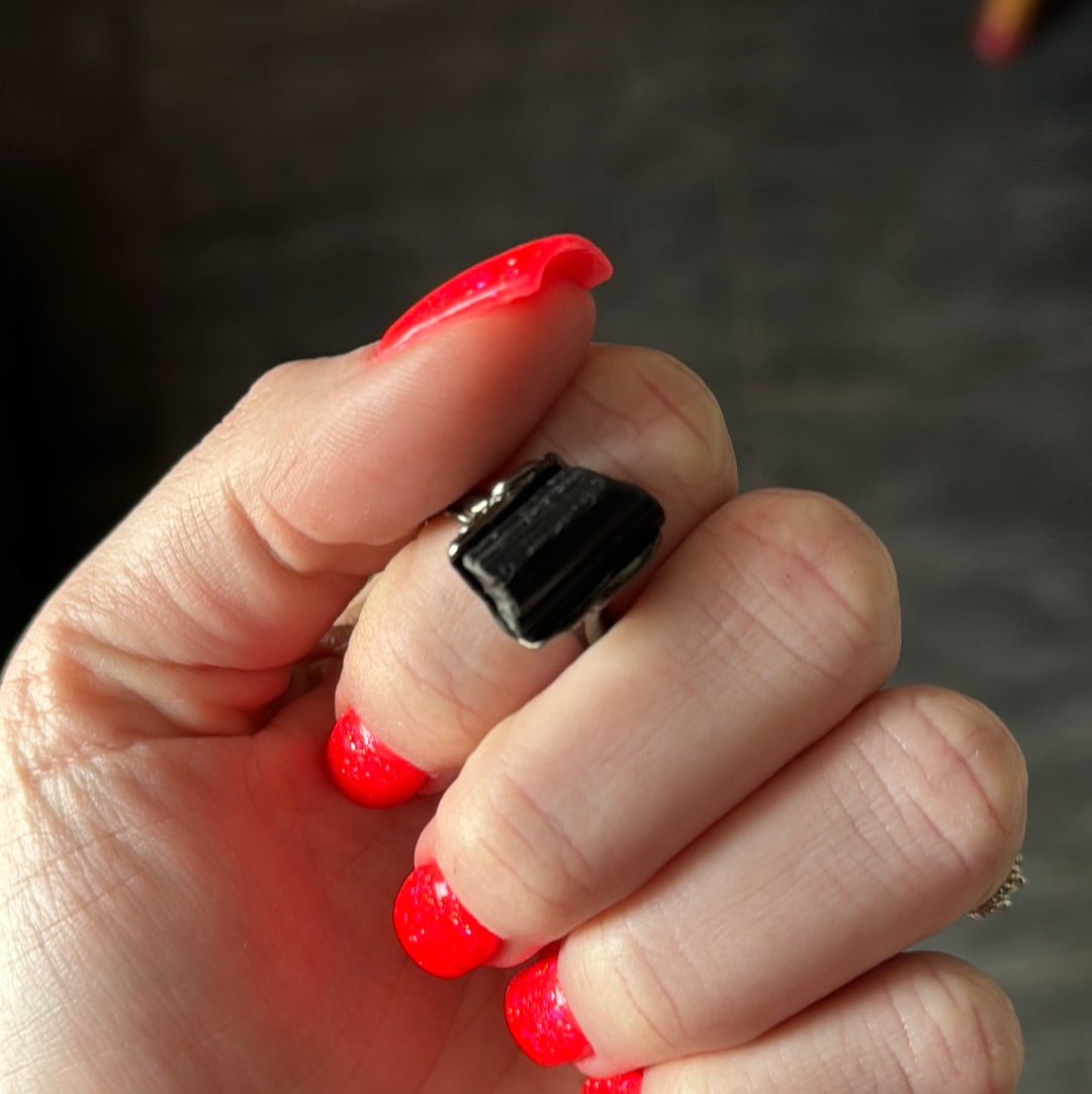 Reserved savedbytheplant add black tourmaline ring