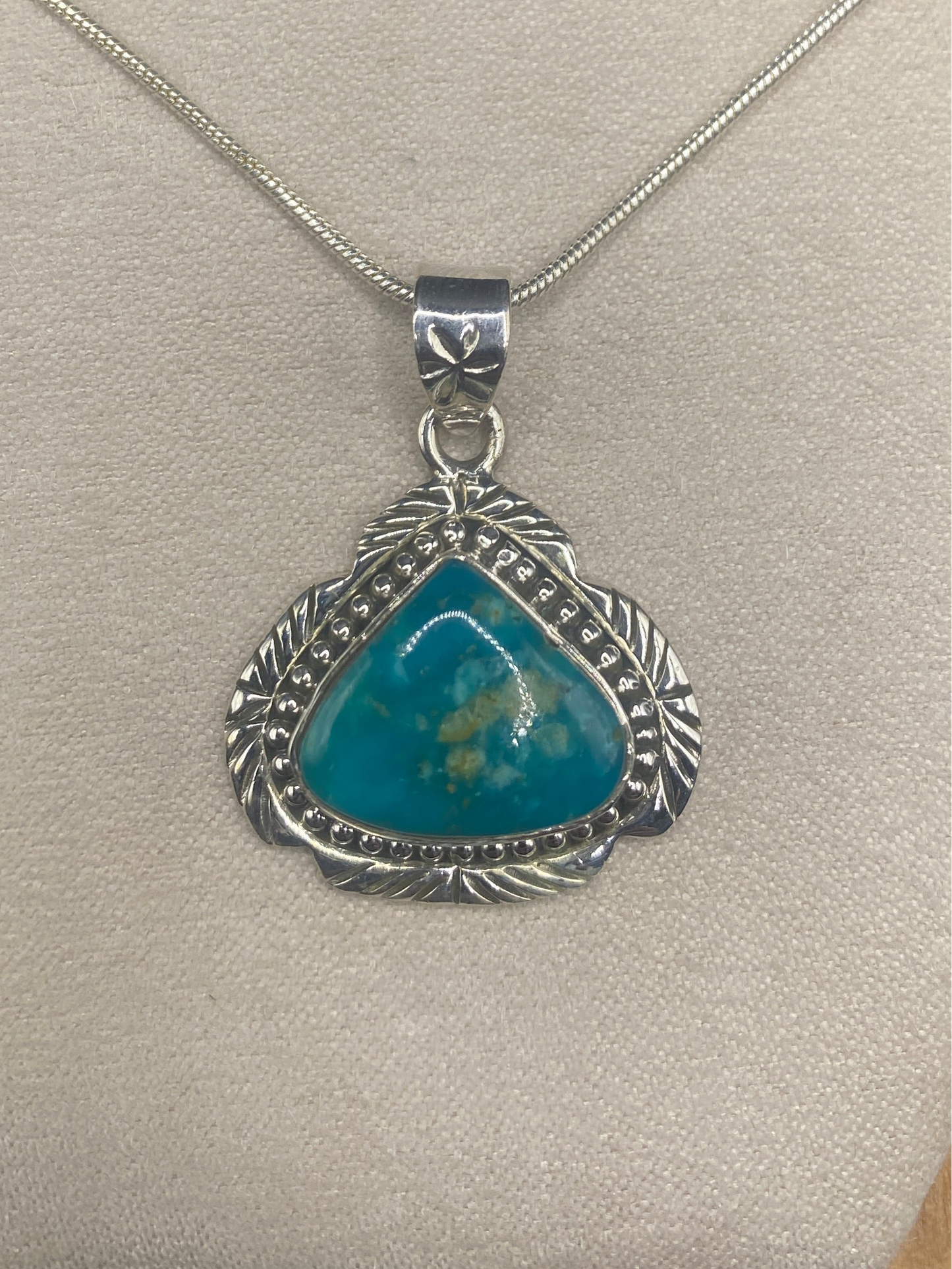 Turquoise necklace Sterling Silver