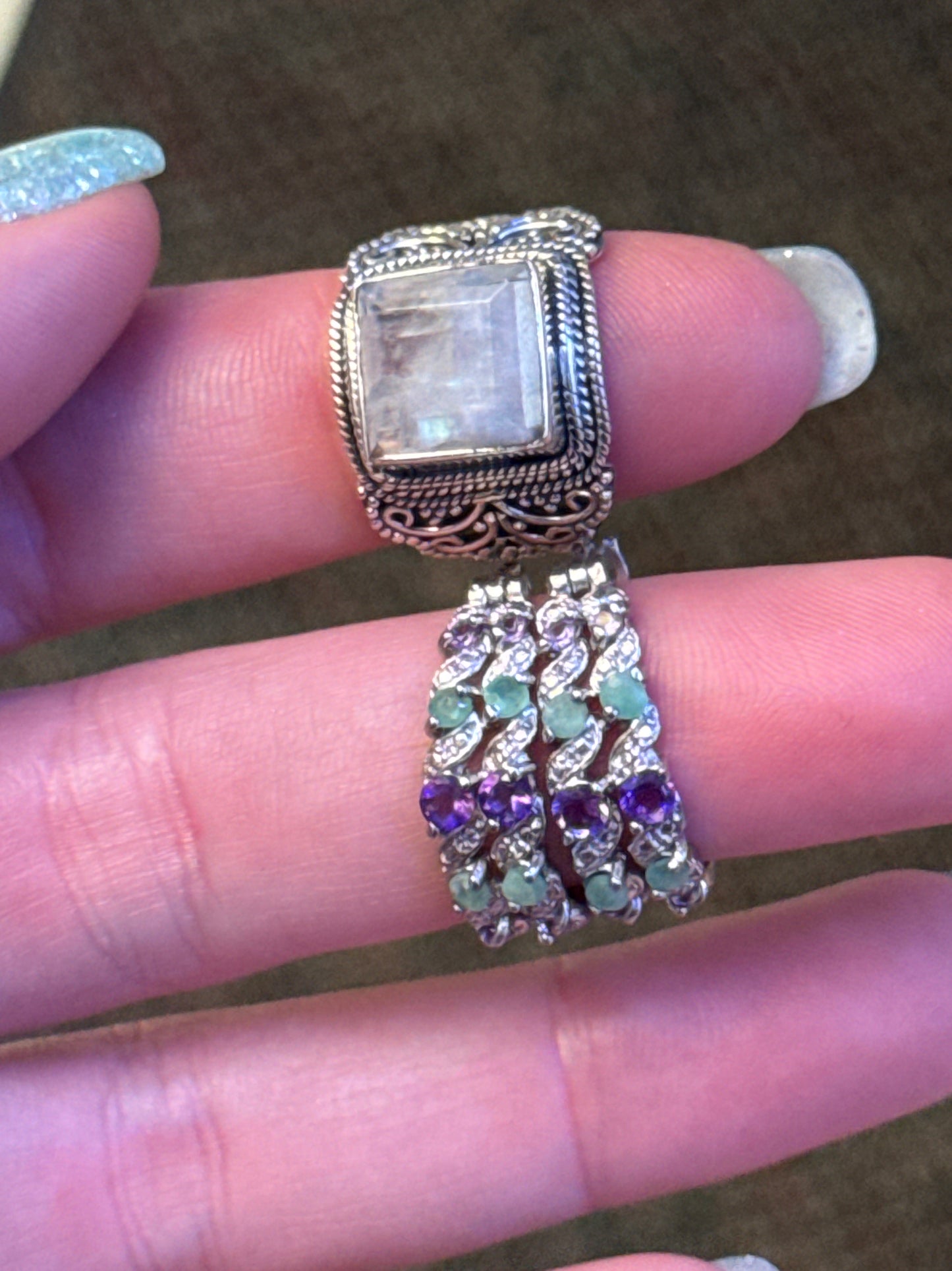 Reserved sapphire and wisteria
