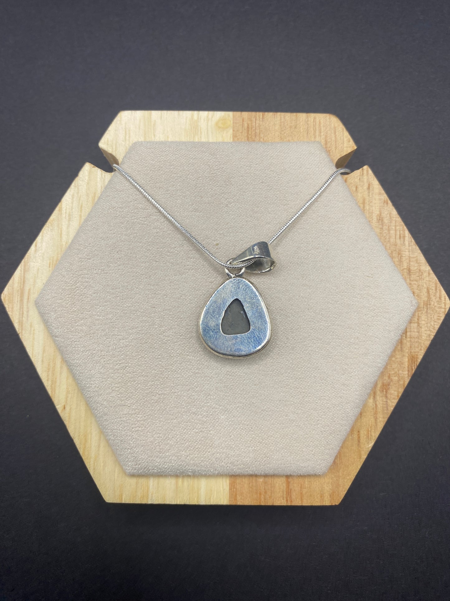 Boulder opal necklace Sterling Silver