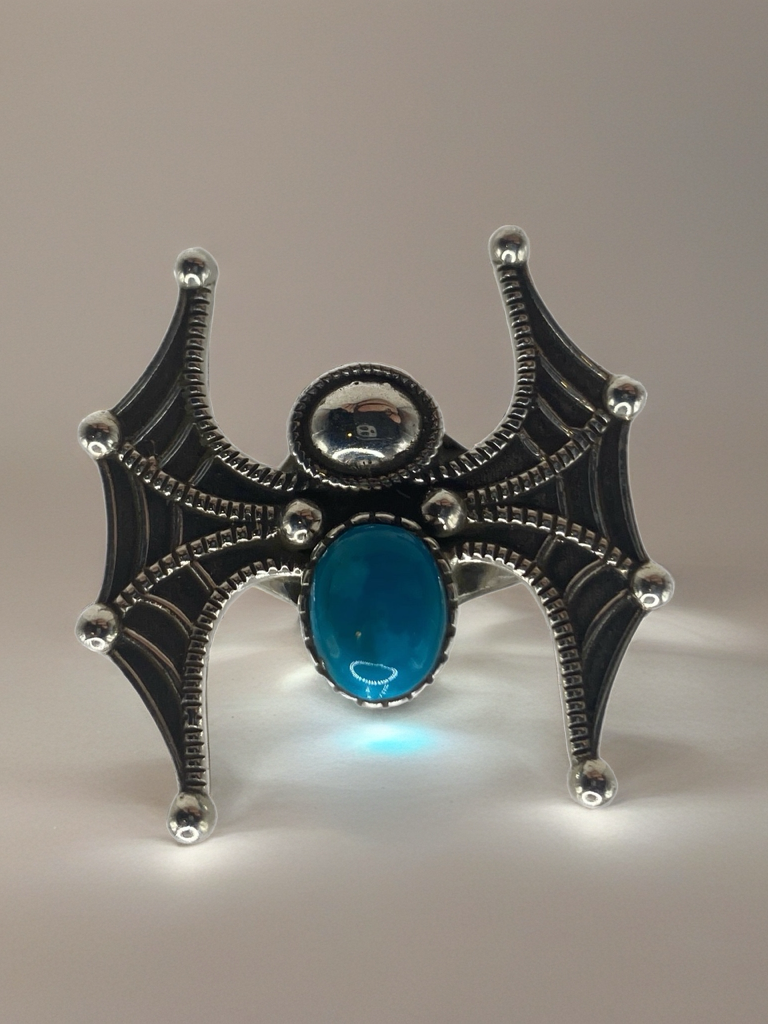 Size 9 kingman turquoise sterling silver
