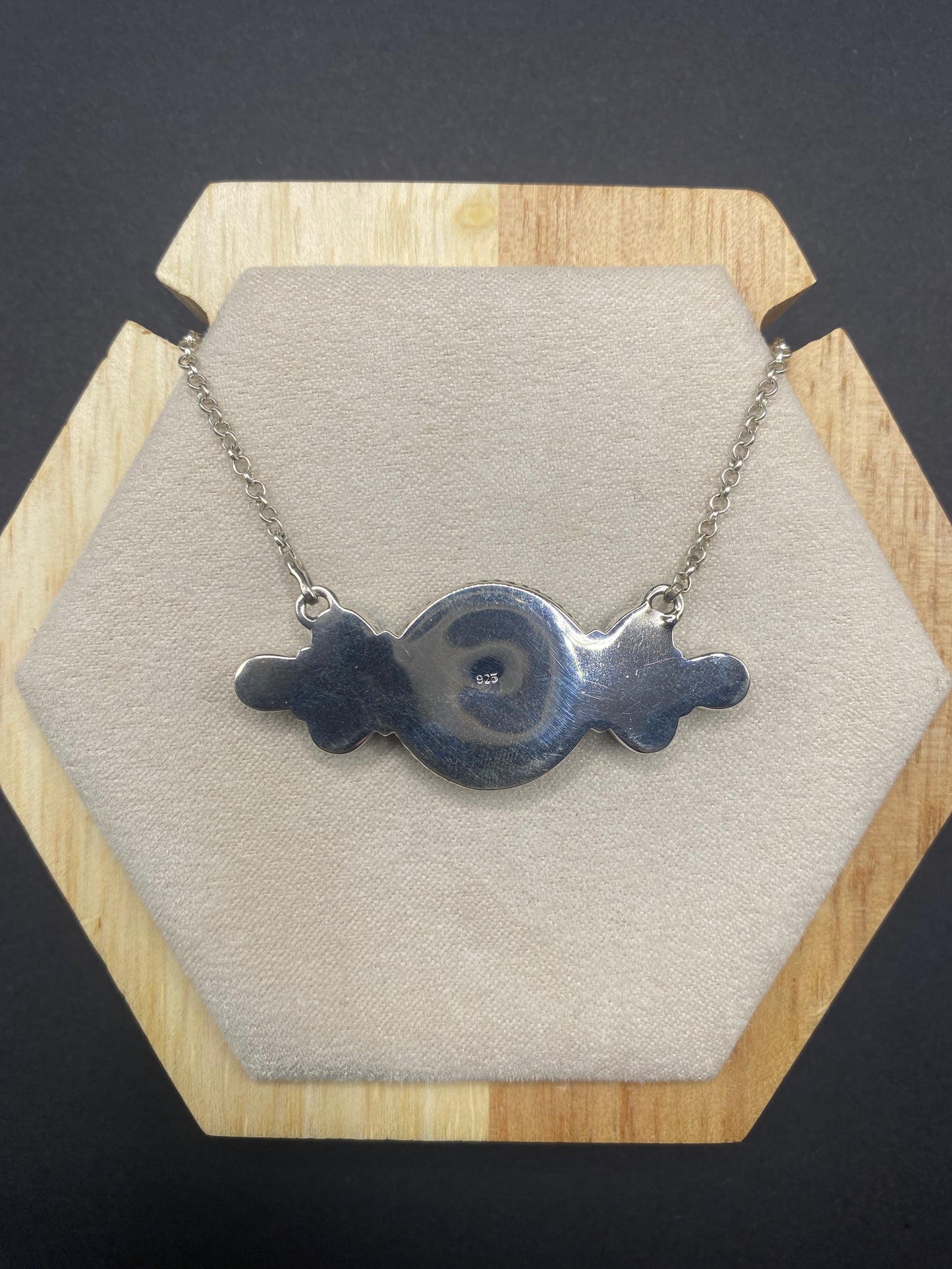 Turquoise cameo necklace Sterling Silver