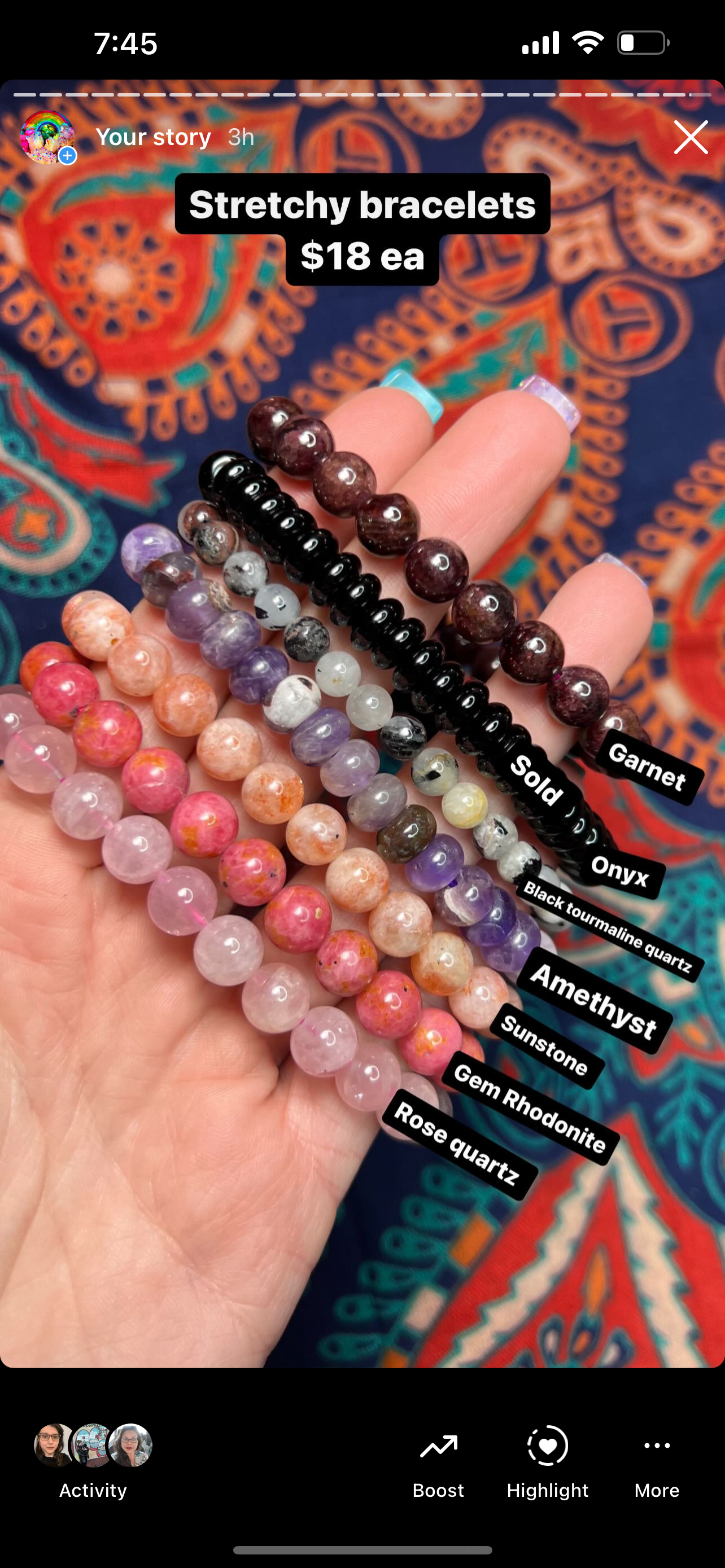 Reserved sam I am gem rhodonite