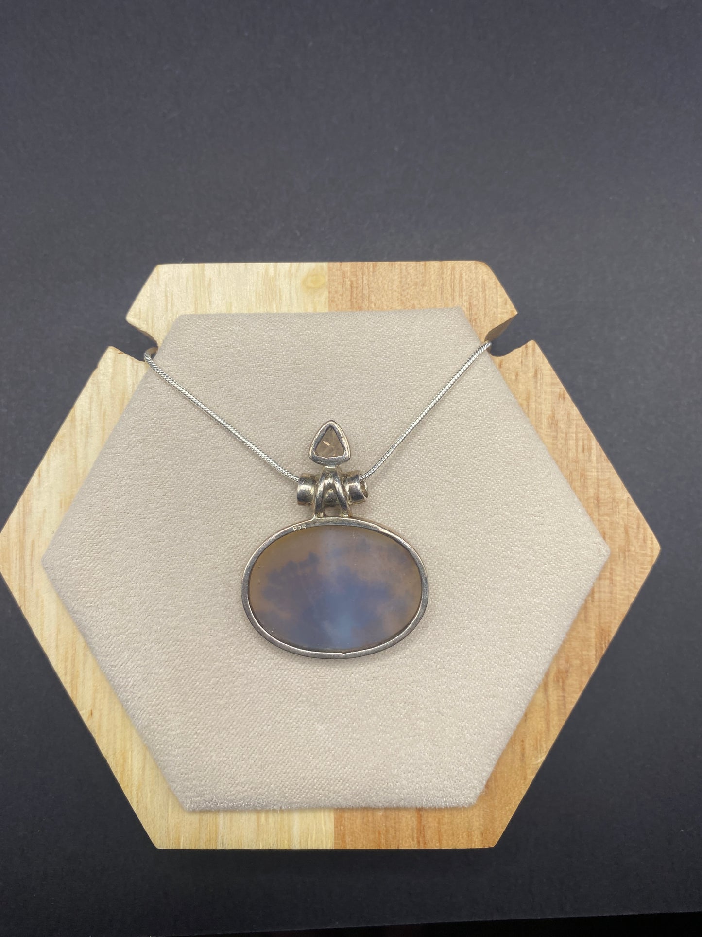 Dendridic agate necklace Sterling Silver