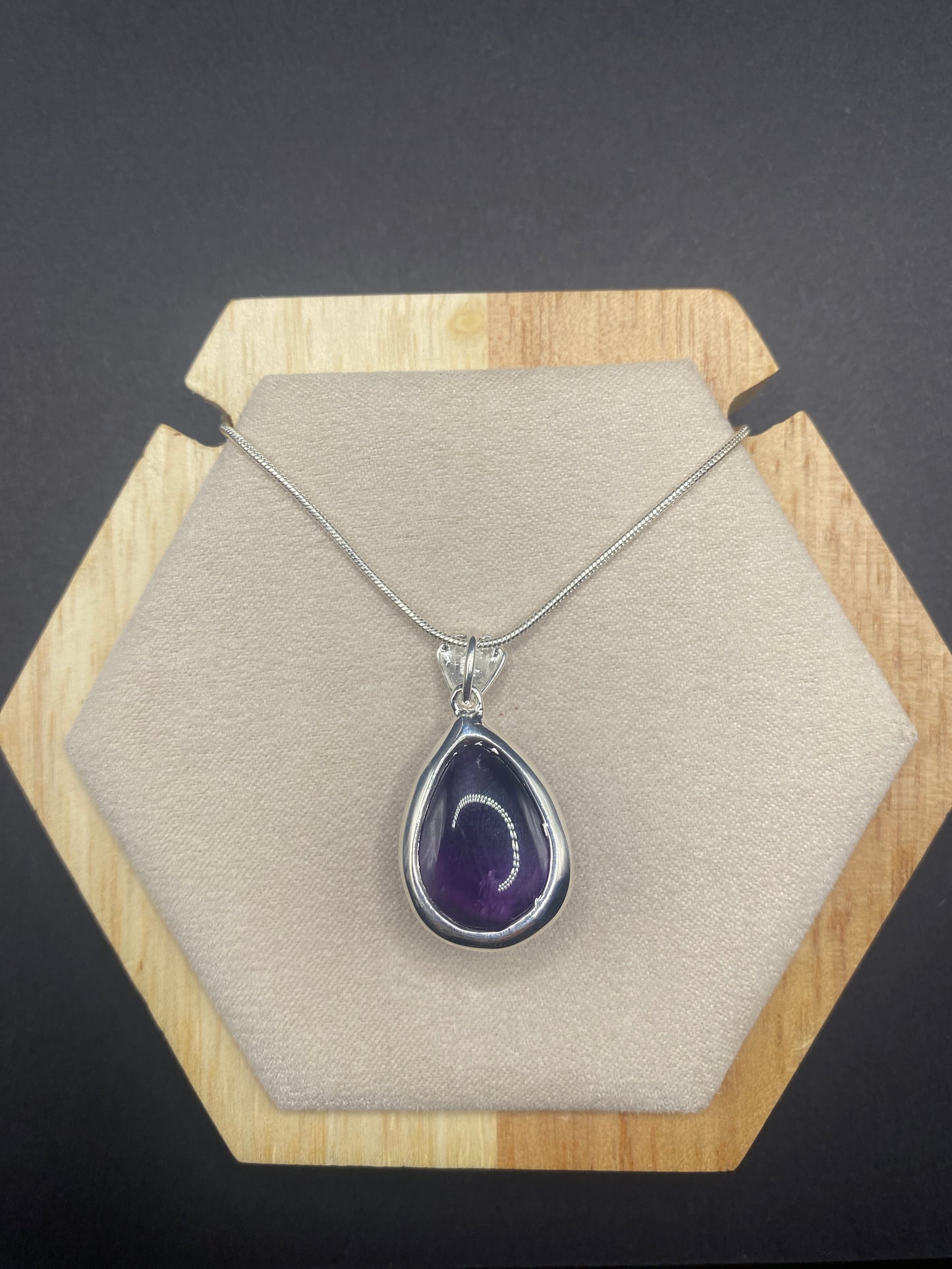 Amethyst necklace Sterling Silver