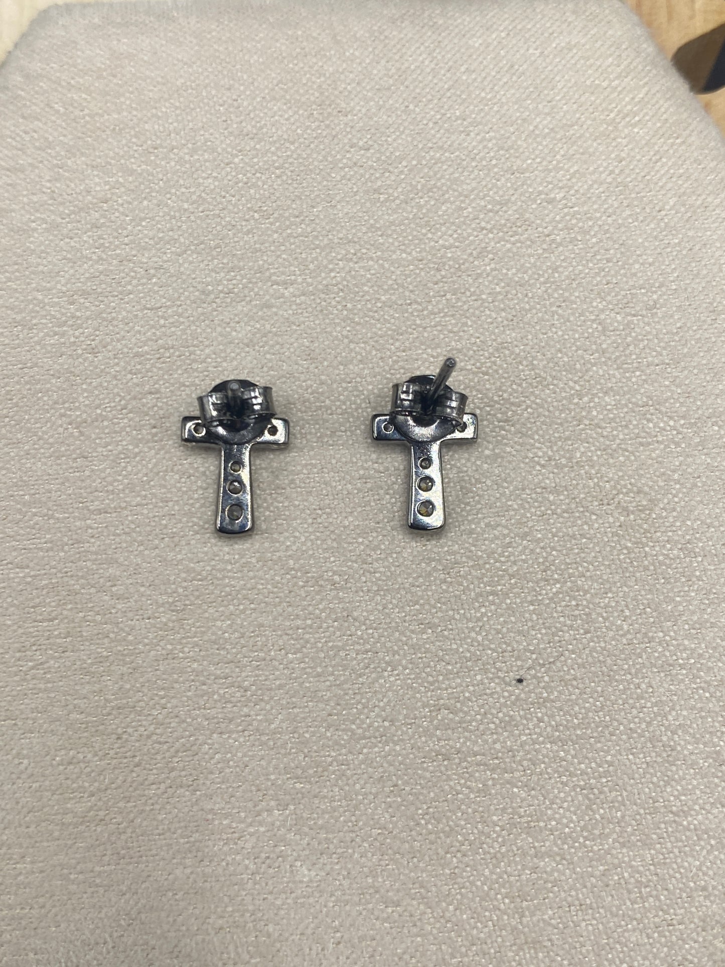Quartz cross sterling silver