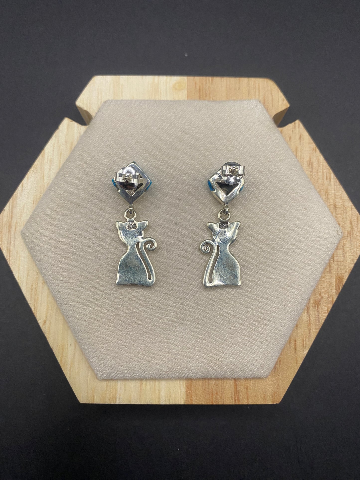 Blue howlite sterling silver
