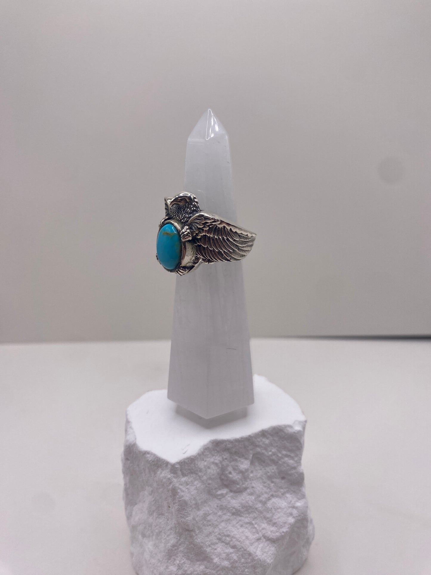 Size 7.25 Kingman turquoise sterling silver