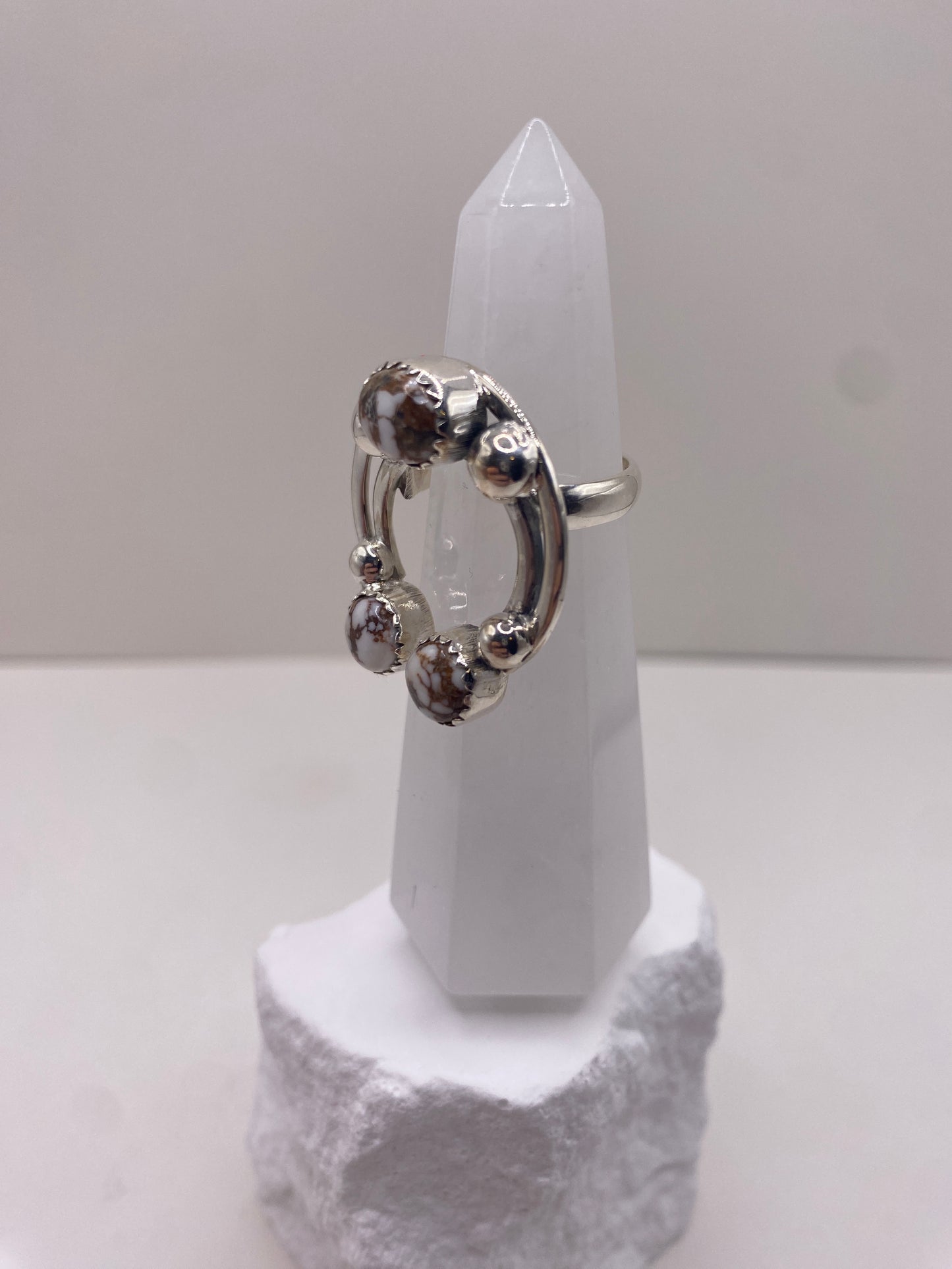 Size 6.75 wild horse stone sterling silver