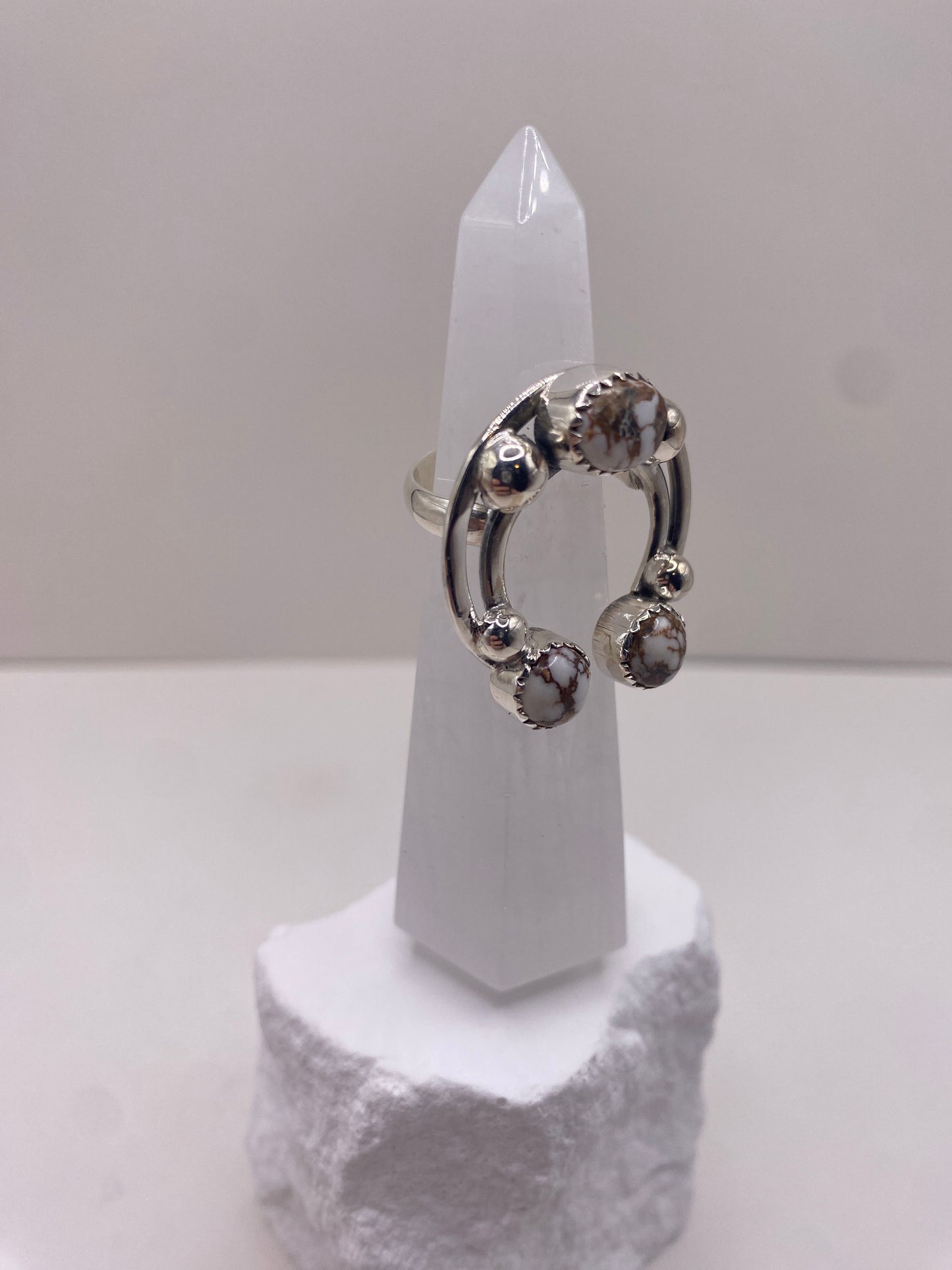 Size 6.75 wild horse stone sterling silver