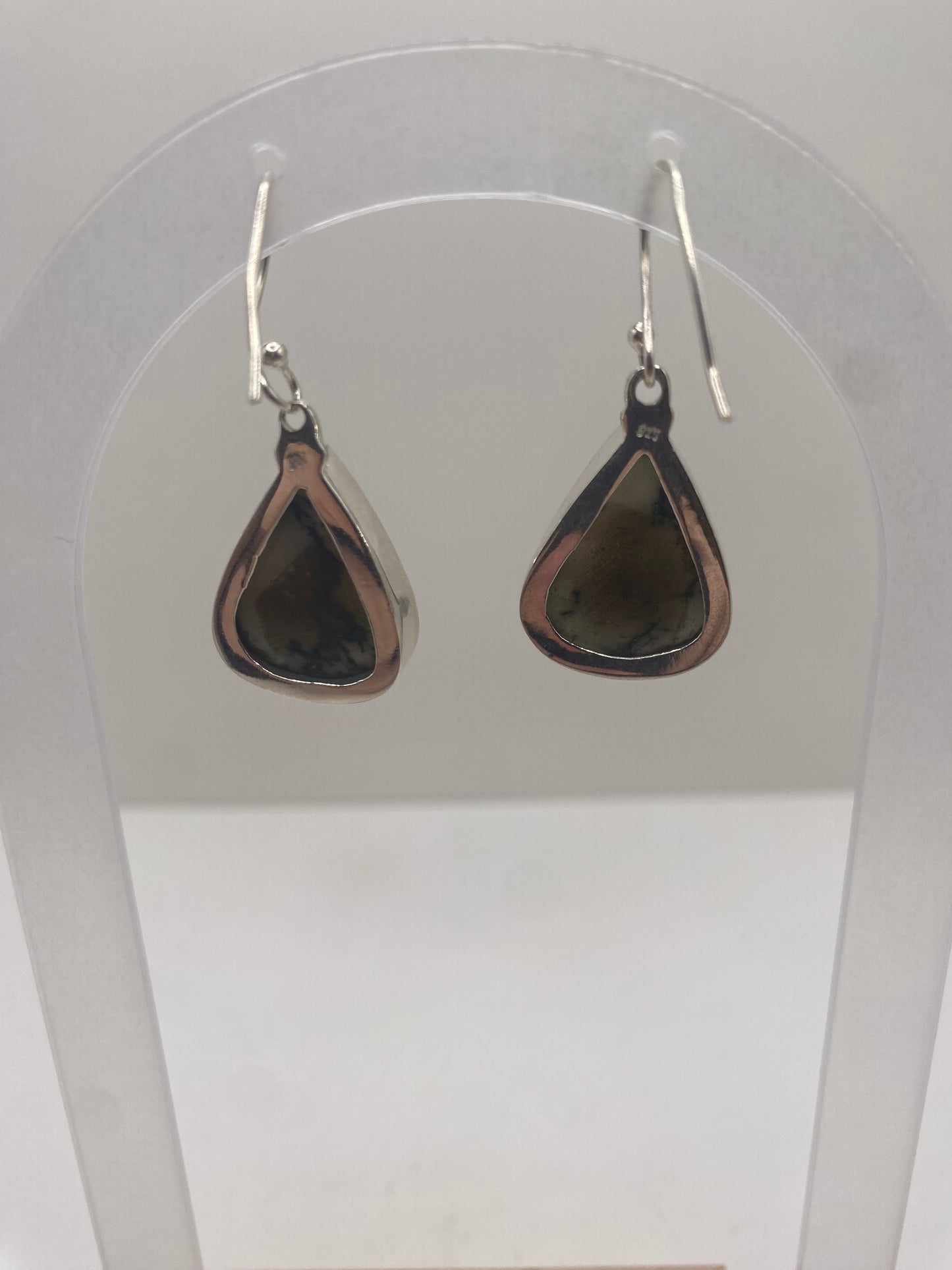 Tree moss agate sterling silver