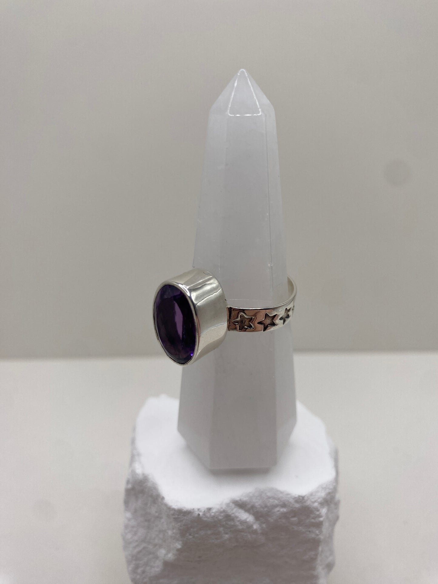 Size 10 amethyst sterling silver
