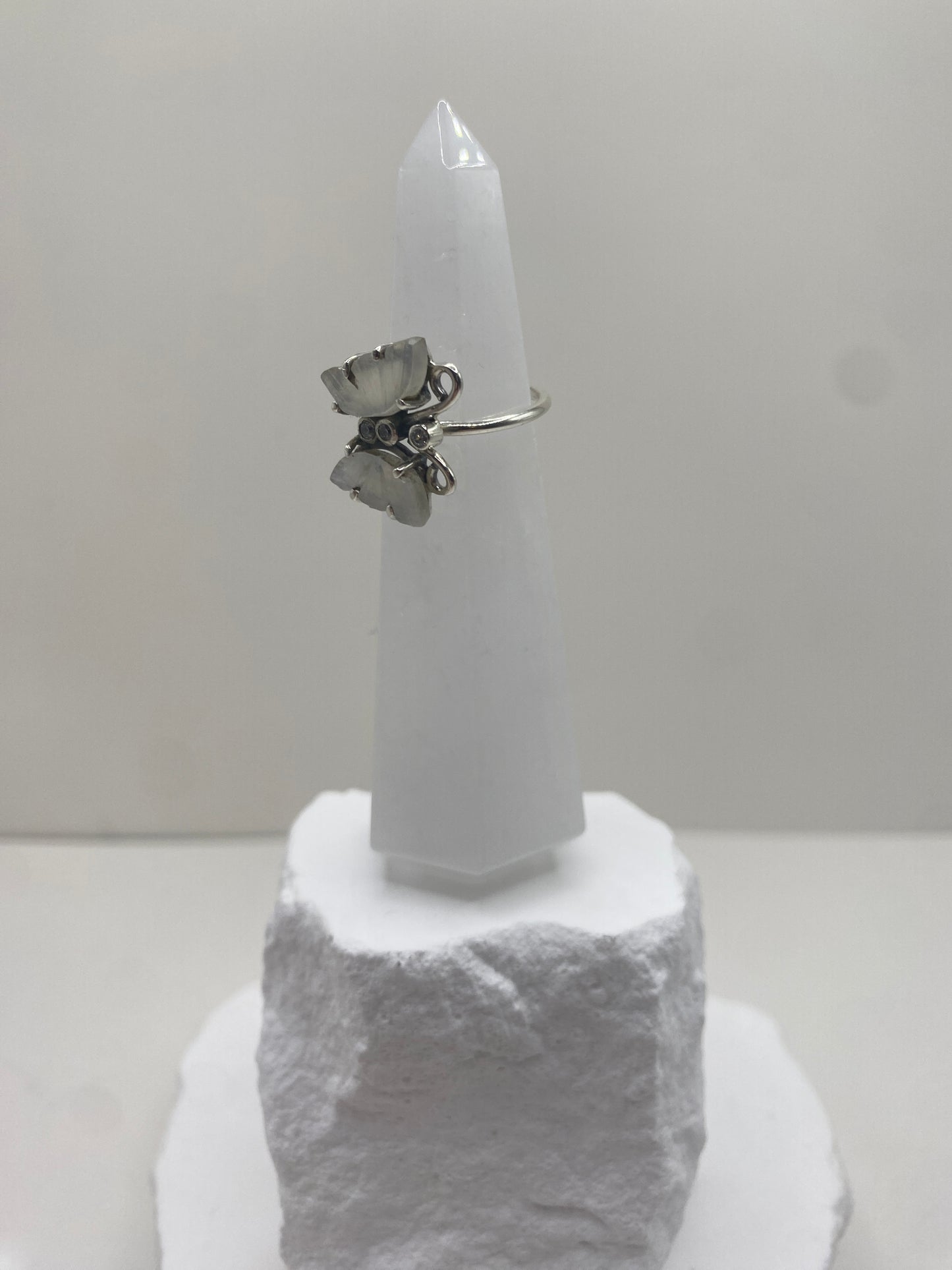 Size 6.5 moonstone sterling silver