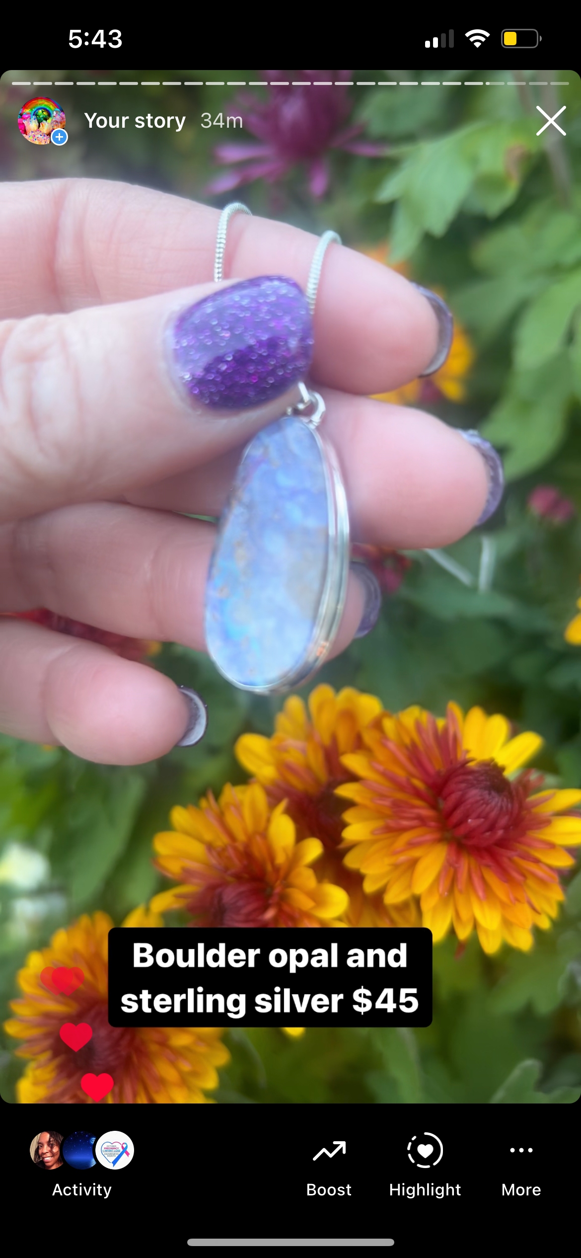 Reserved Amber credit applied