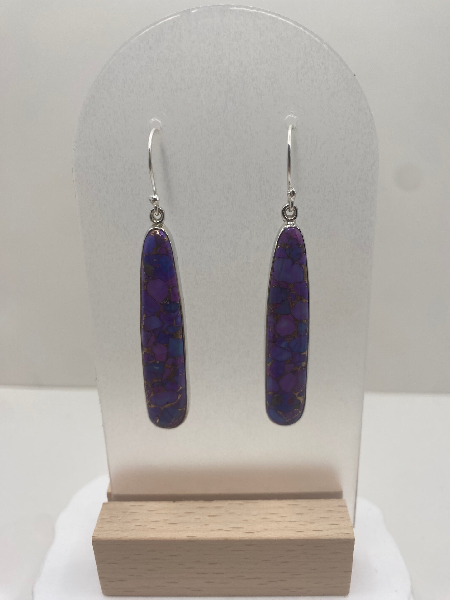 Purple copper turquoise sterling silver