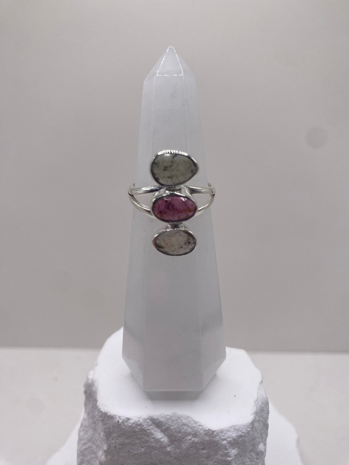 Size 7.25 tourmaline sterling silver