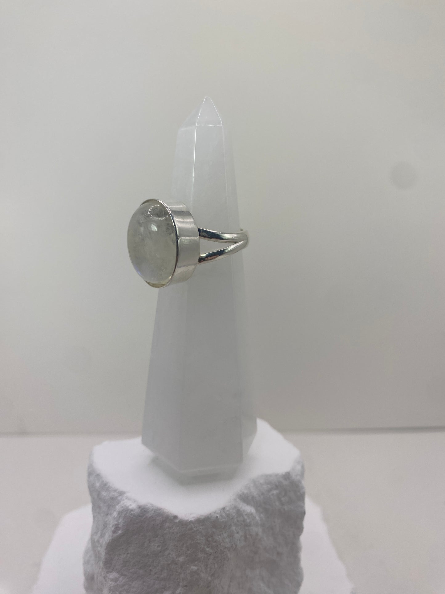 Size 6.5 moonstone sterling silver