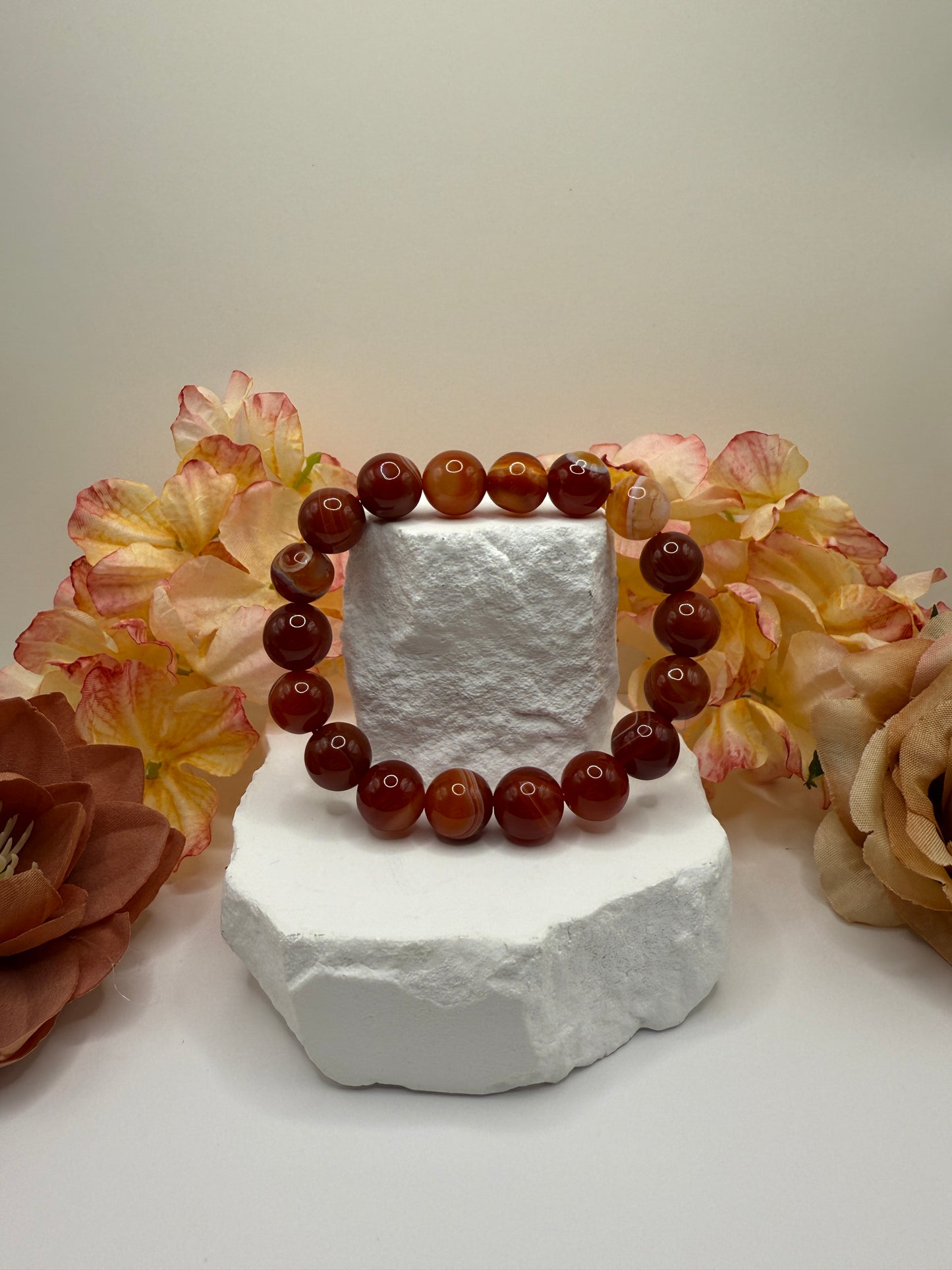 Carnelian Stretchy Bracelet 6-8 inches
