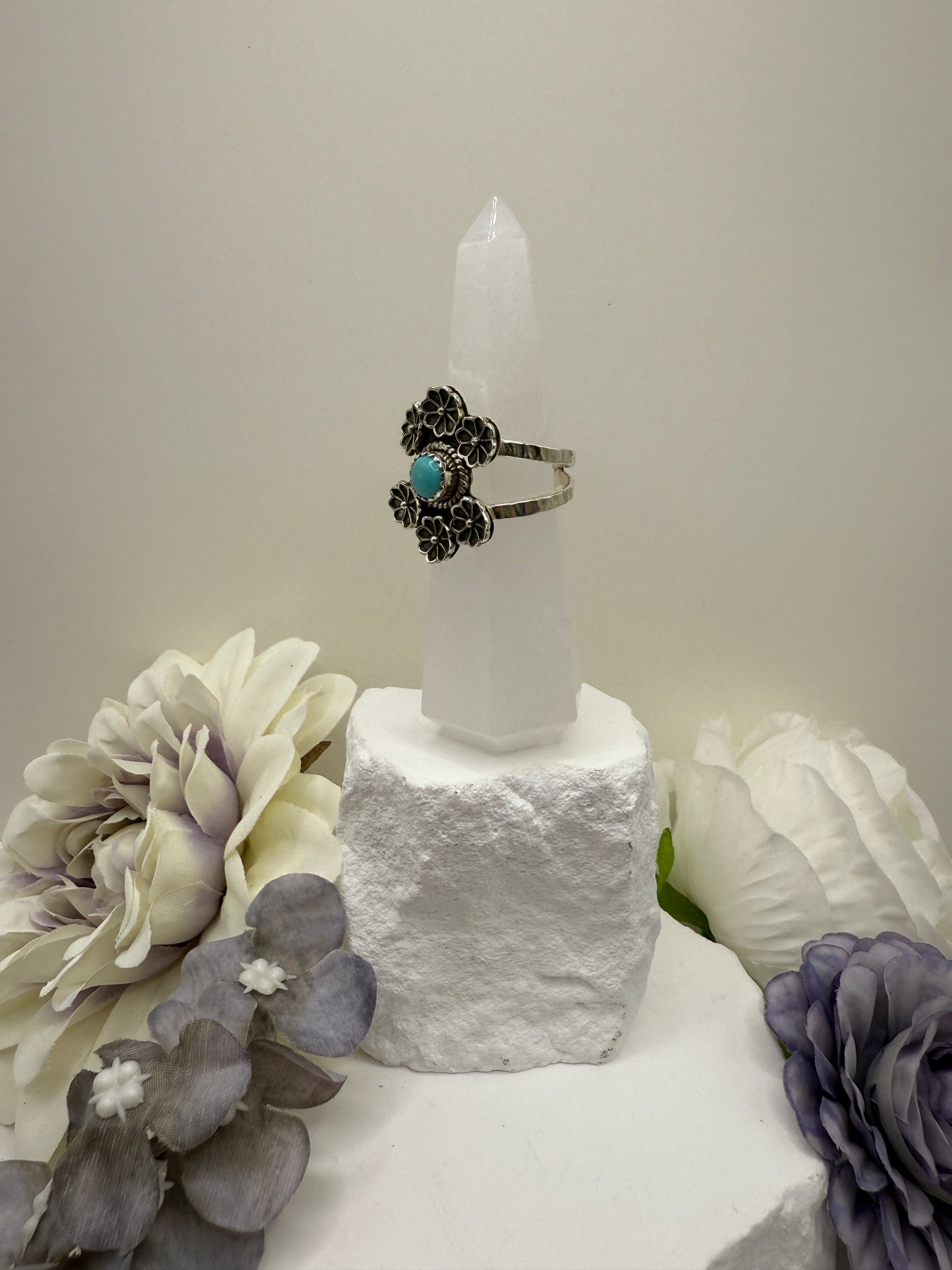 Size 9 turquoise sterling silver