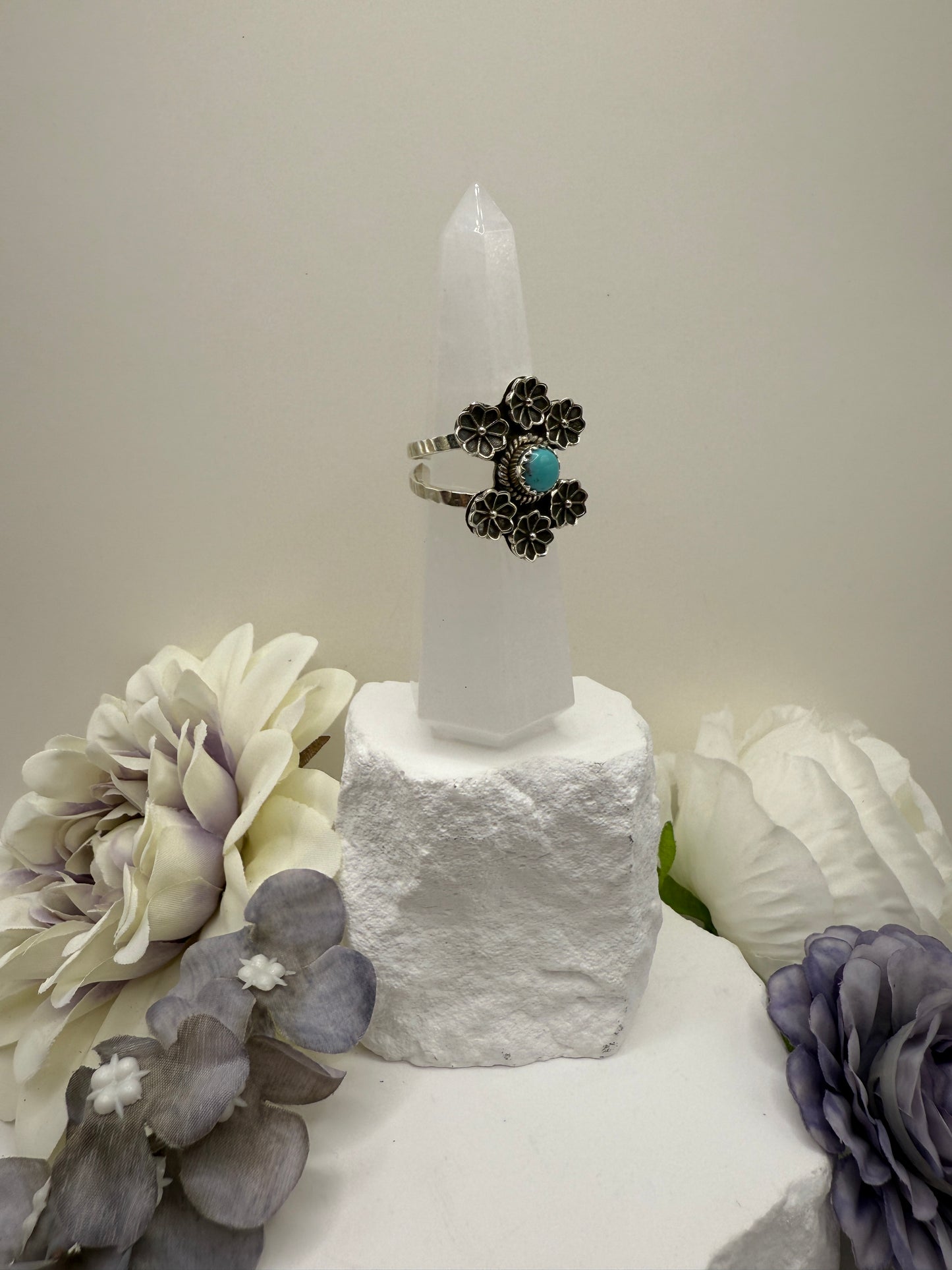Size 9 turquoise sterling silver
