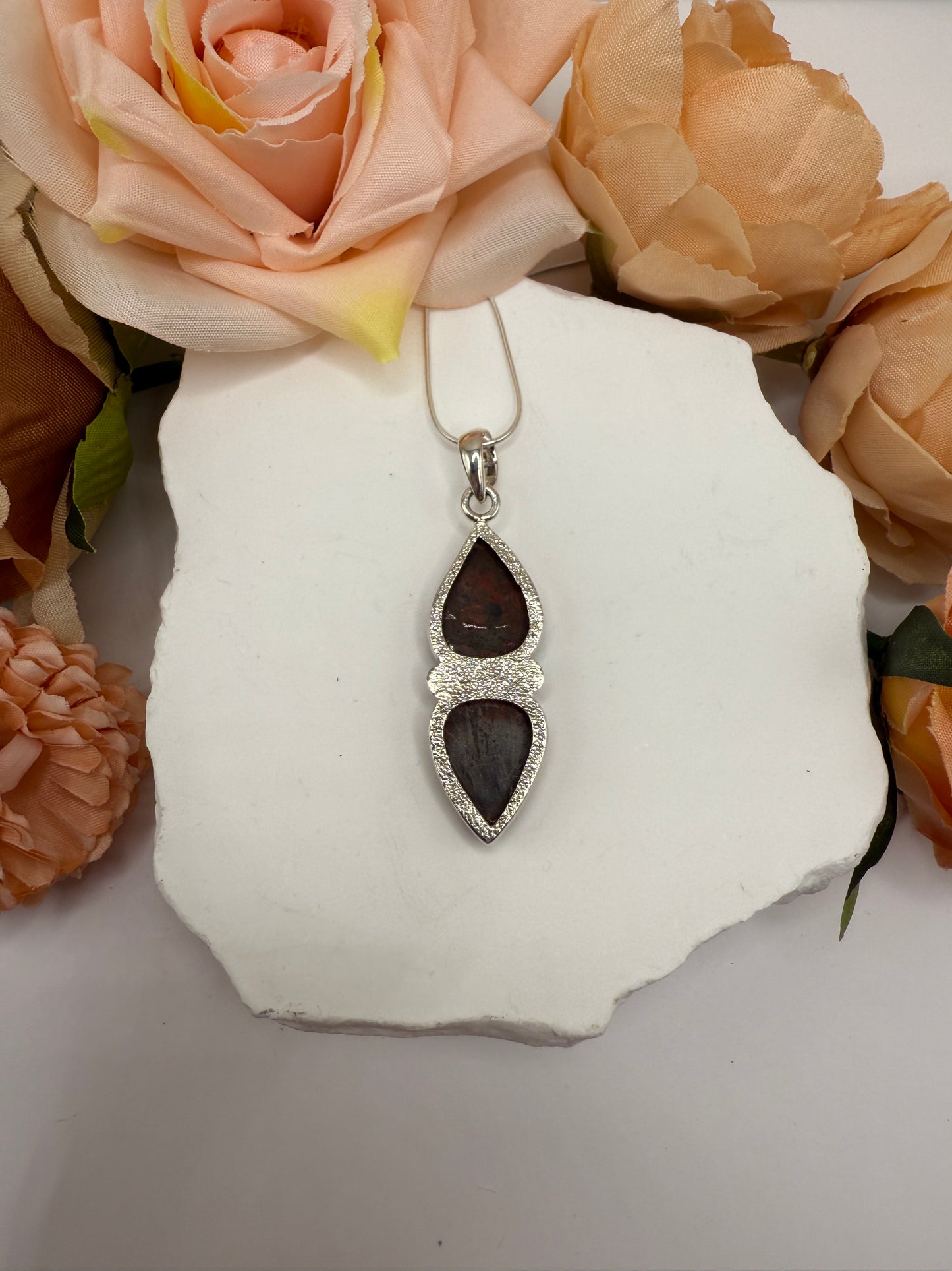 Leopard jasper Sterling silver