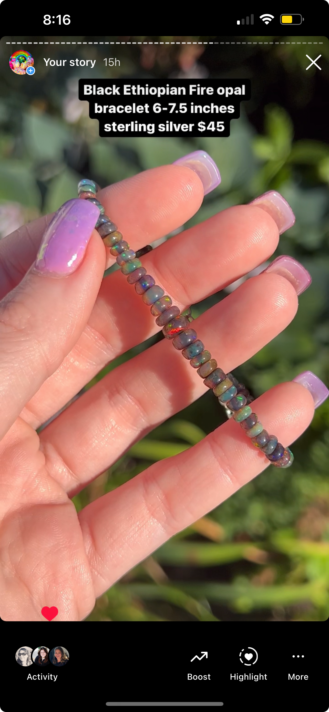 Reserved Danielle Nicole crystals