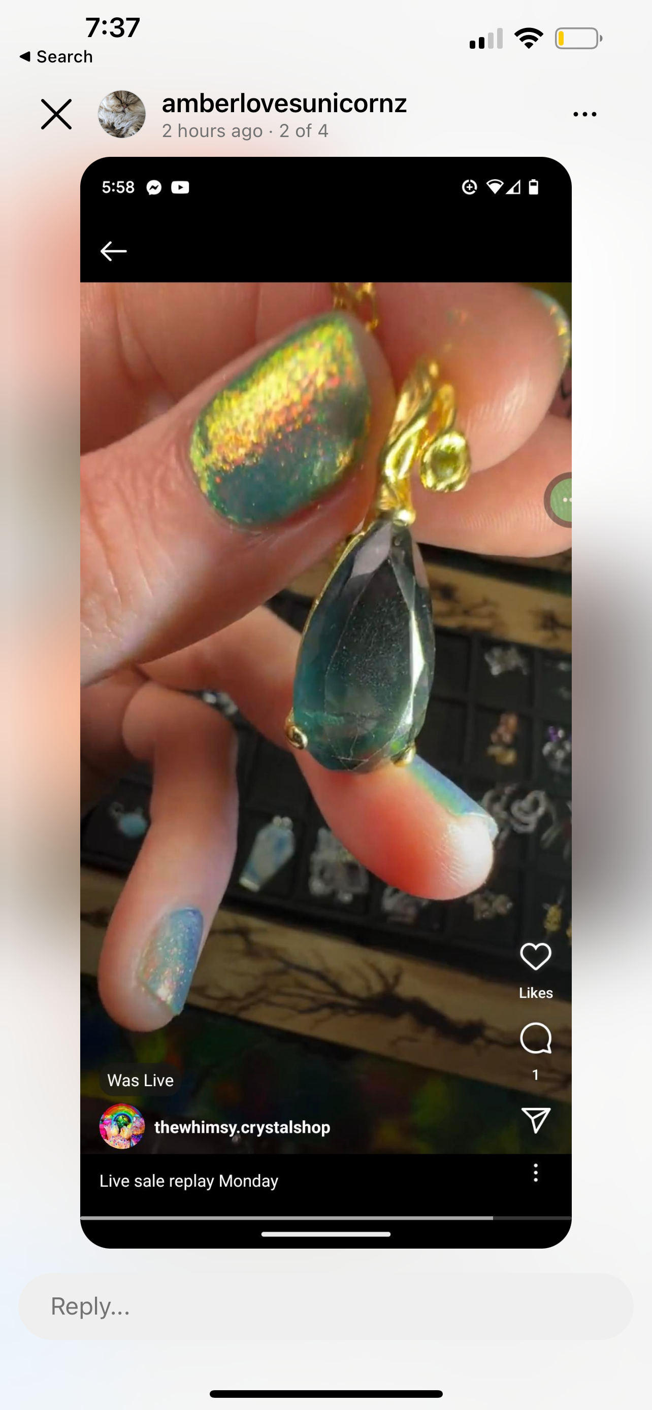 Reserved amber unicorns credit applied