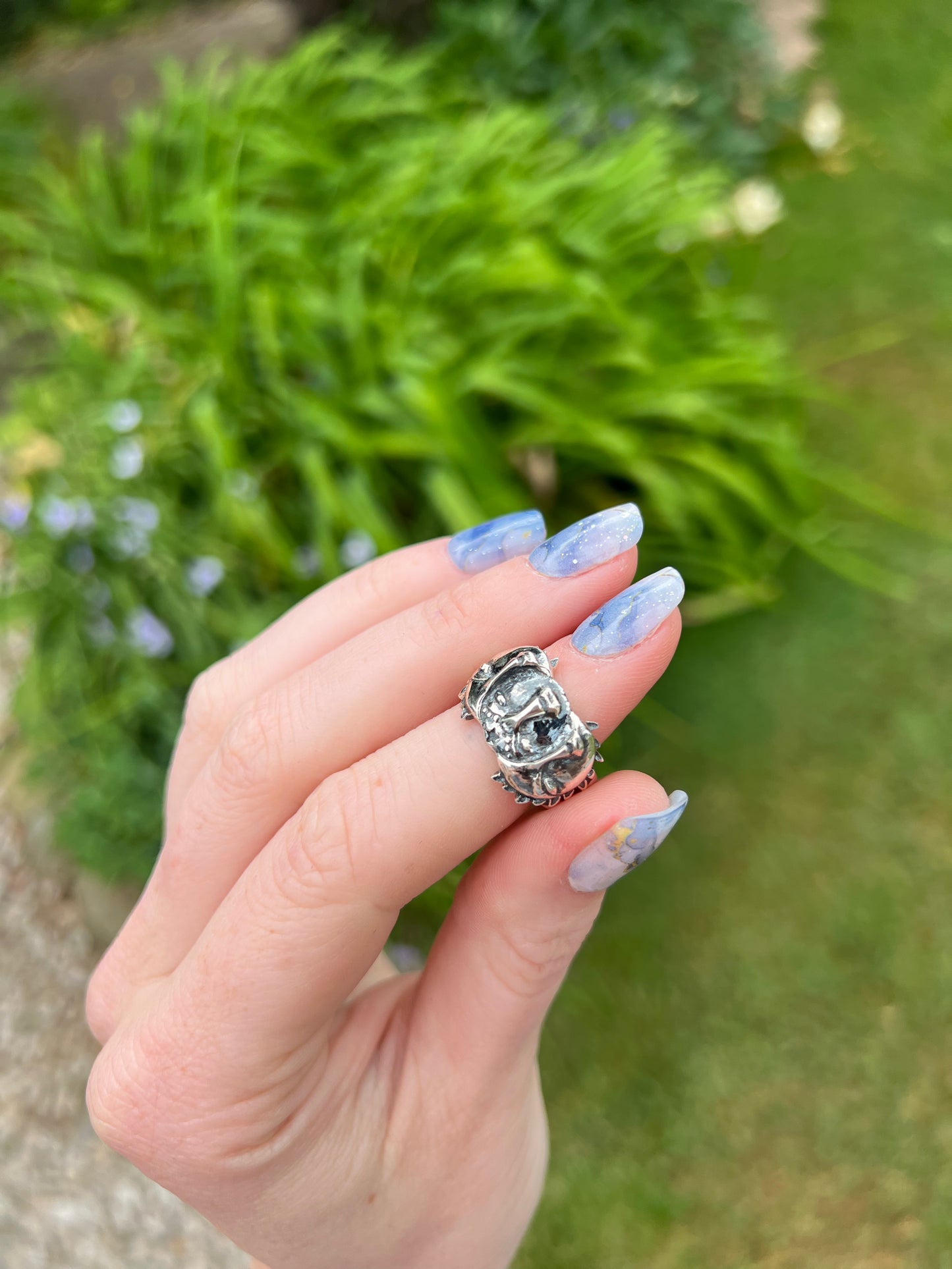 Size 6.5 Sun and Moon Ring Sterling Silver