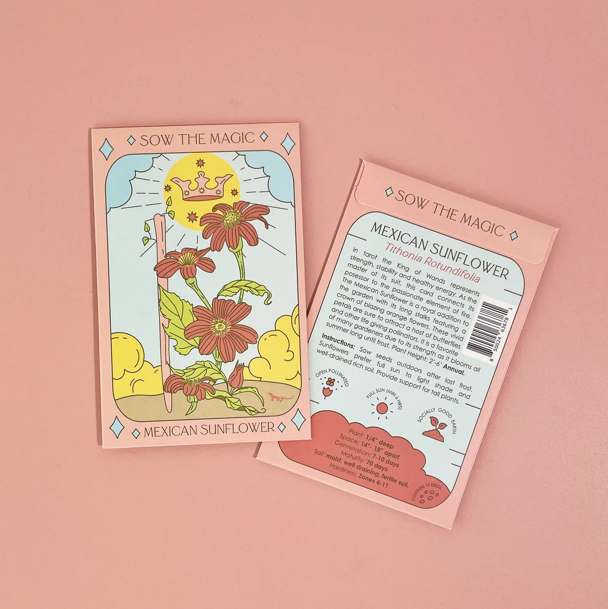 Mexican Sunflower Tarot Seed Packet Tarot Seed Packet