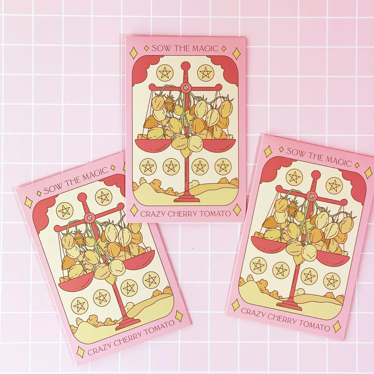 Crazy Cherry Tomato Tarot Garden Seed Packet