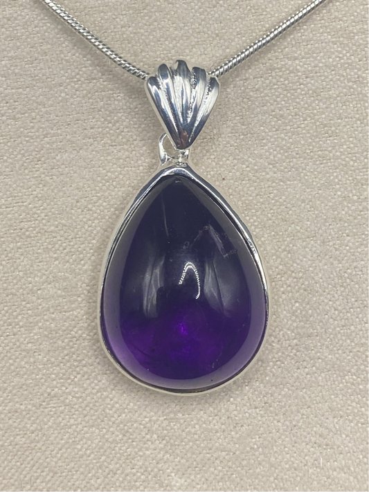 Amethyst necklace Sterling Silver