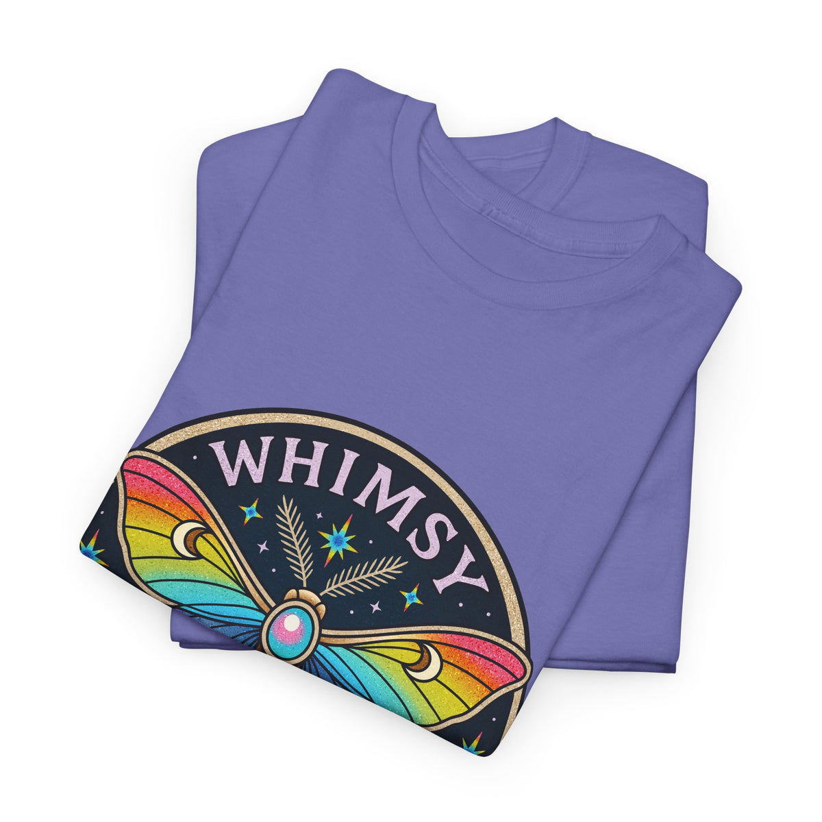 Whimsy Crystal Shop T-Shirt — Rainbow Moth Crystal Healing Tee