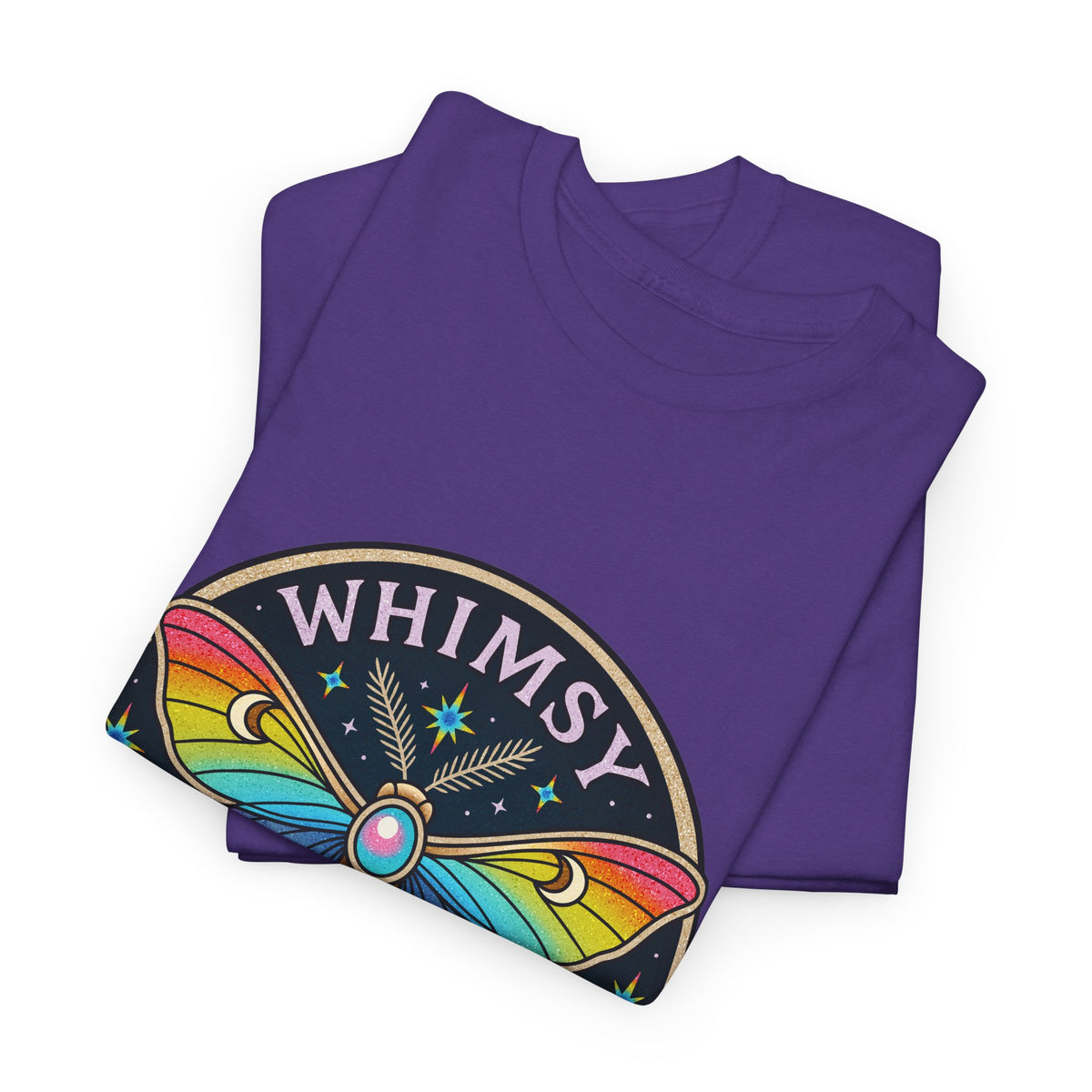 Whimsy Crystal Shop T-Shirt — Rainbow Moth Crystal Healing Tee
