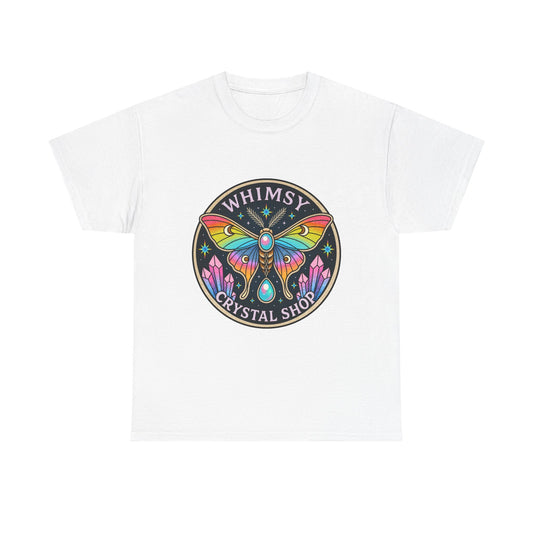 Whimsy Crystal Shop T-Shirt — Rainbow Moth Crystal Healing Tee