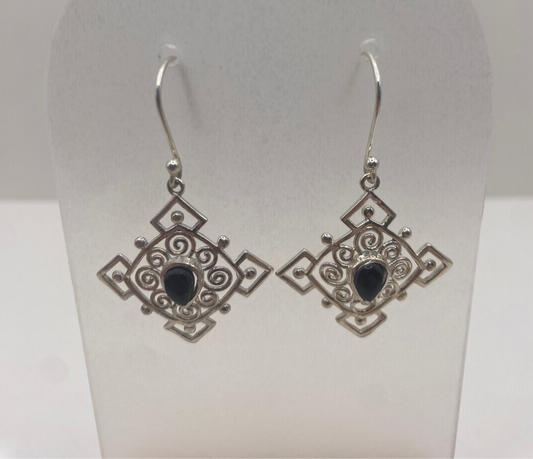 Onyx sterling silver