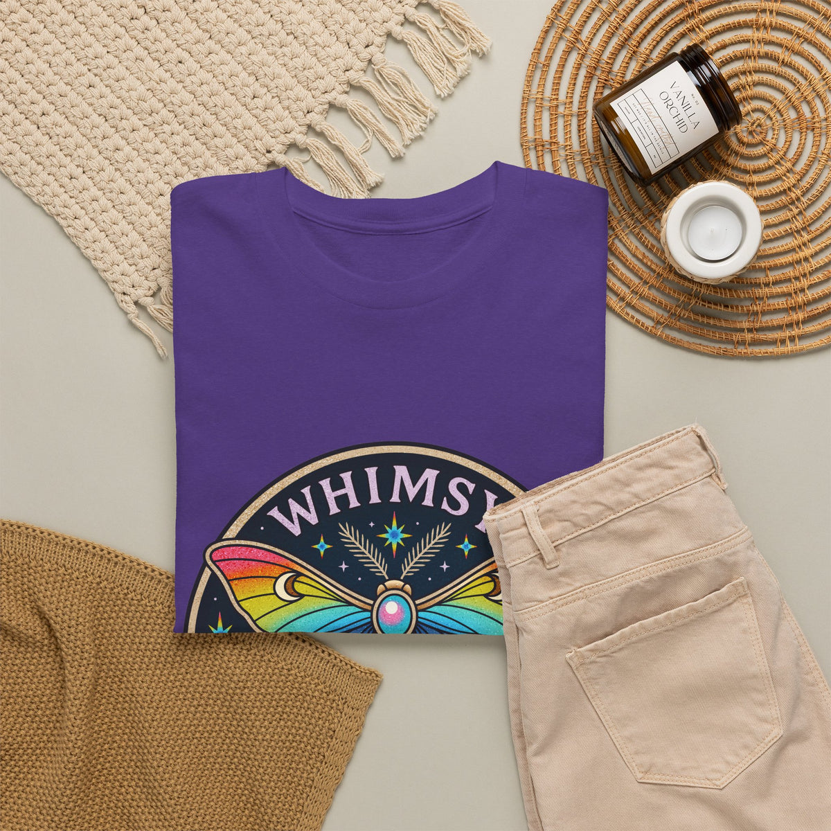 Whimsy Crystal Shop T-Shirt — Rainbow Moth Crystal Healing Tee