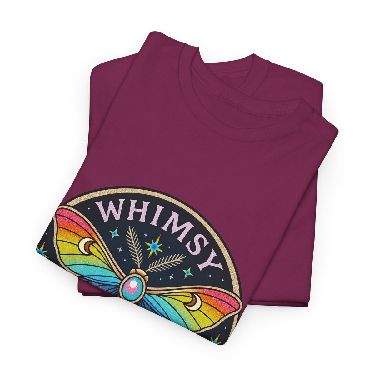 Whimsy Crystal Shop T-Shirt — Rainbow Moth Crystal Healing Tee