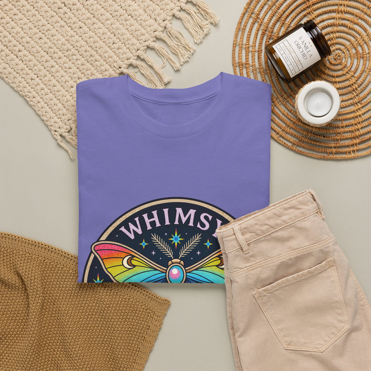 Whimsy Crystal Shop T-Shirt — Rainbow Moth Crystal Healing Tee