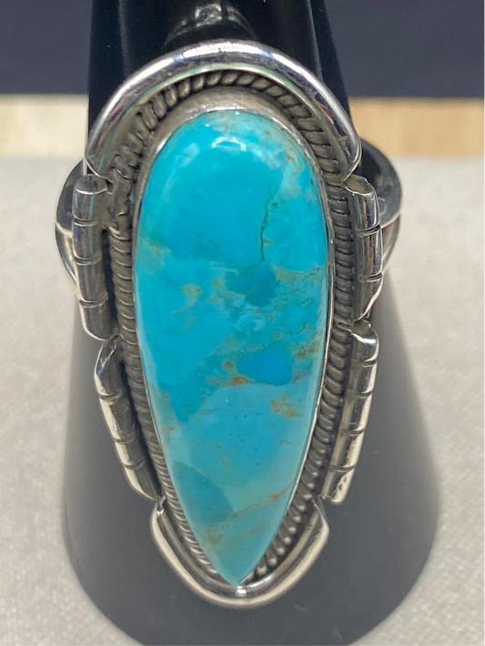 Size 8  kingman turquoise sterling silver