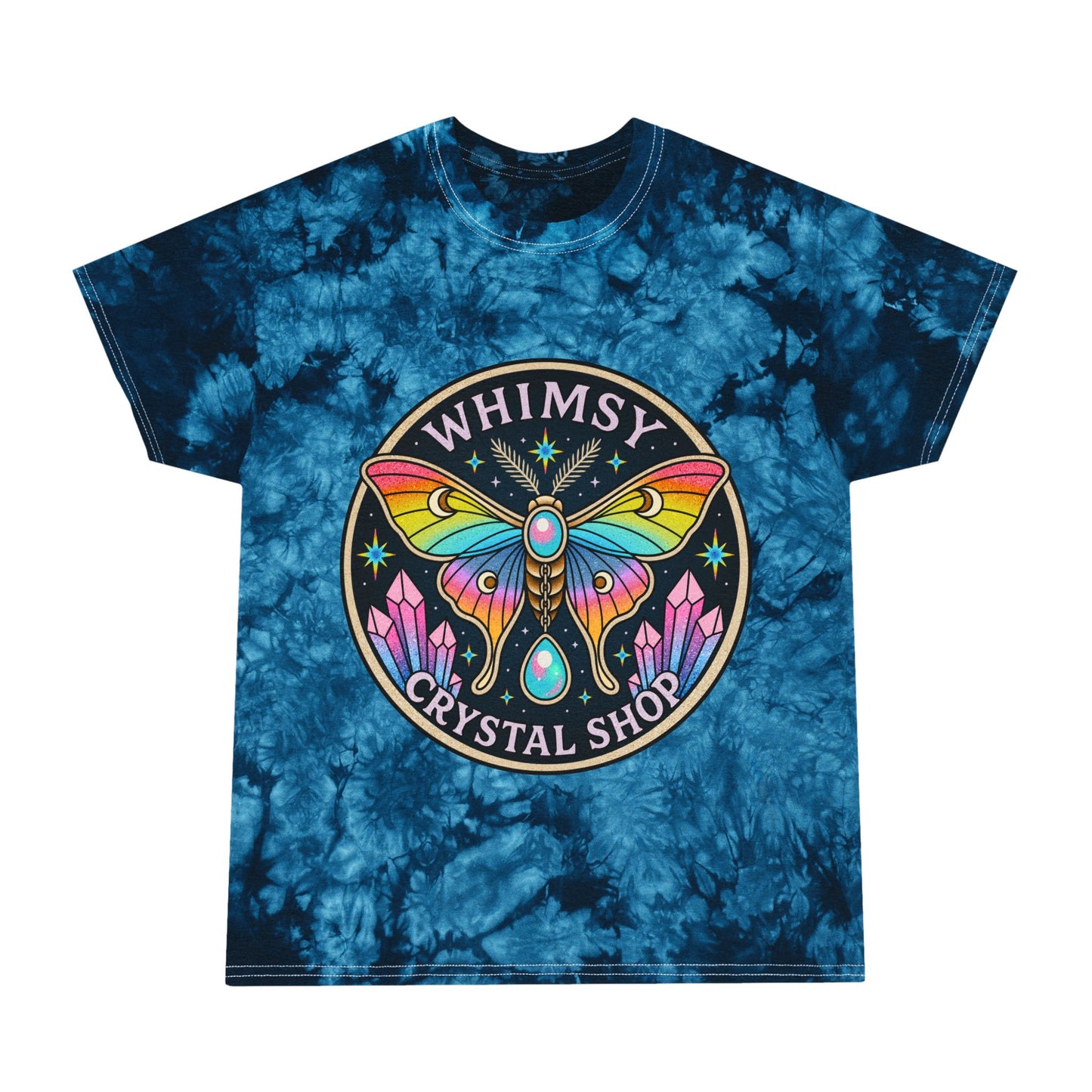 Whimsy Crystal Shop Tie-Dye Tee – Moth & Crystals Graphic