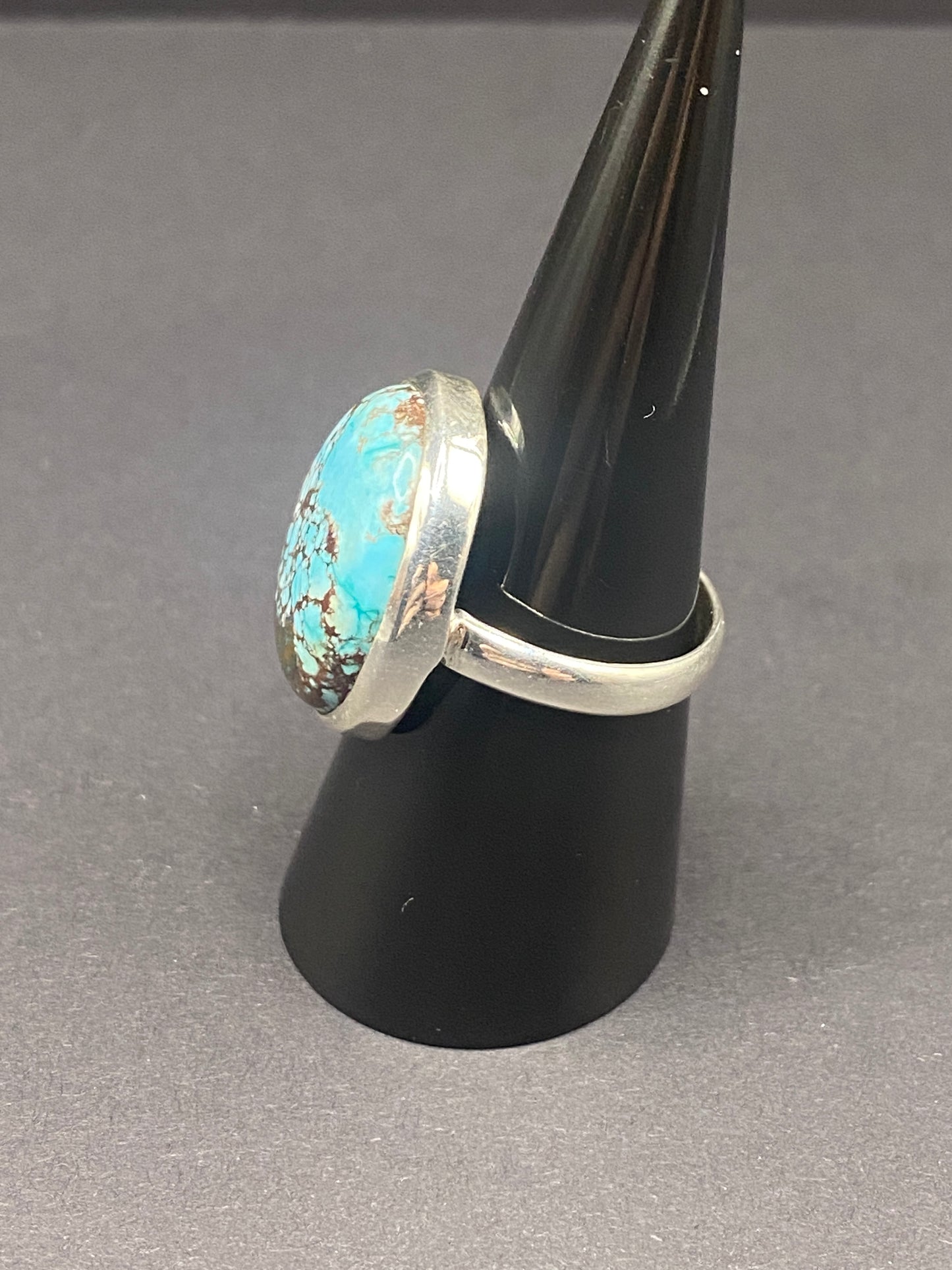 Size 7.5 turquoise sterling silver