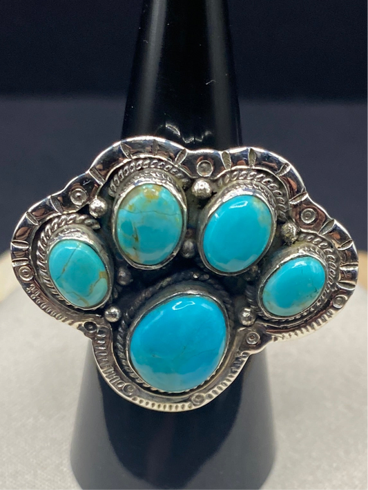 Size 6.25 turquoise sterling silver