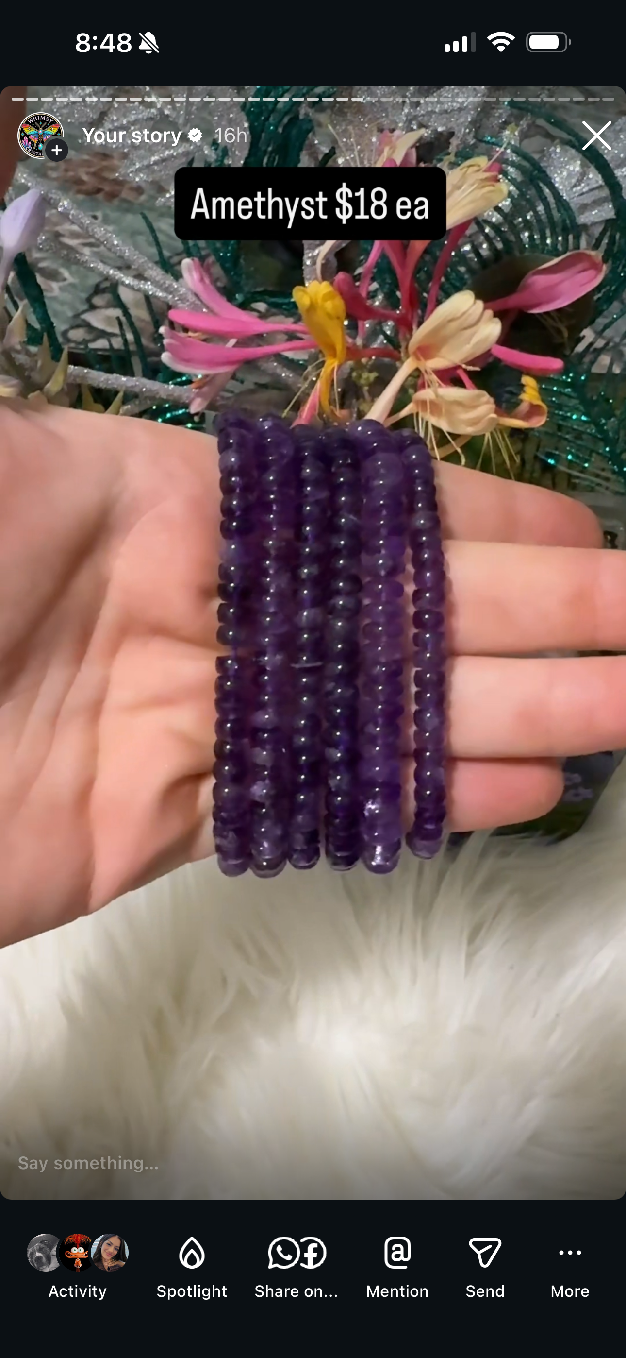 Reserved floating feather