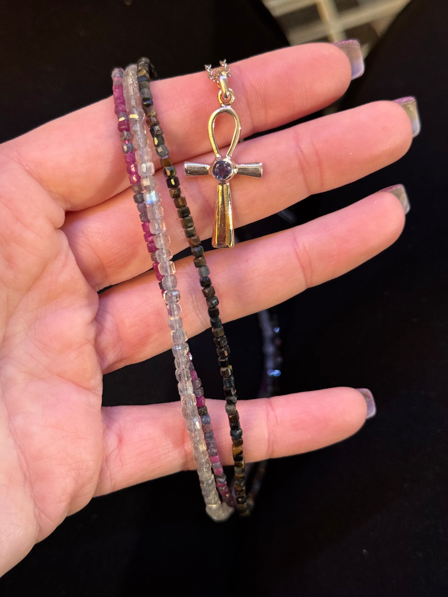 Reserved justice877 pietersite necklace and bracelet - gift send to different address