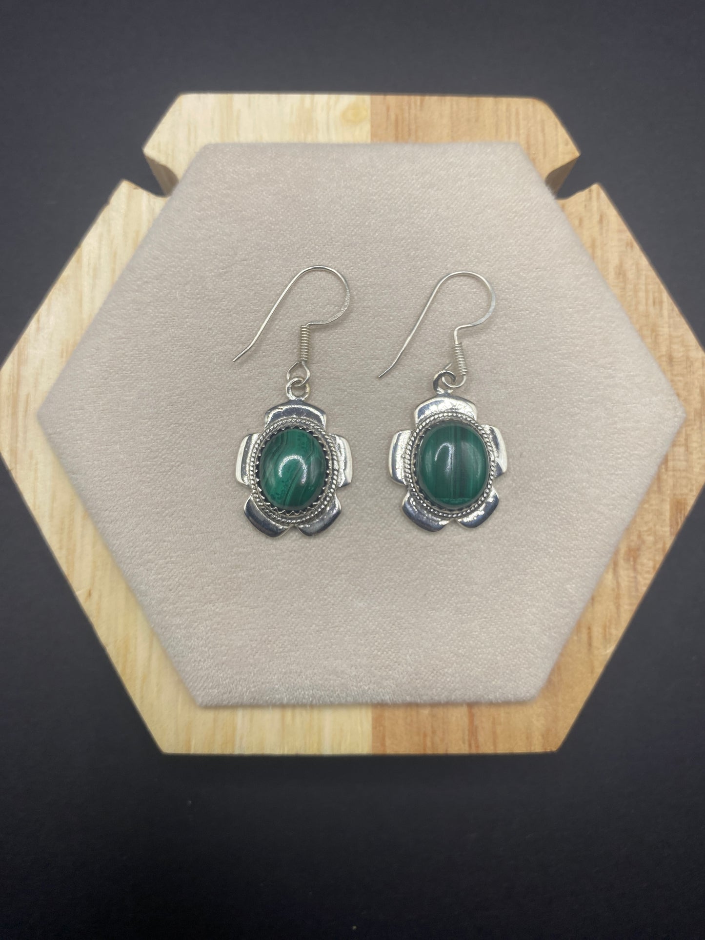 Malachite sterling silver