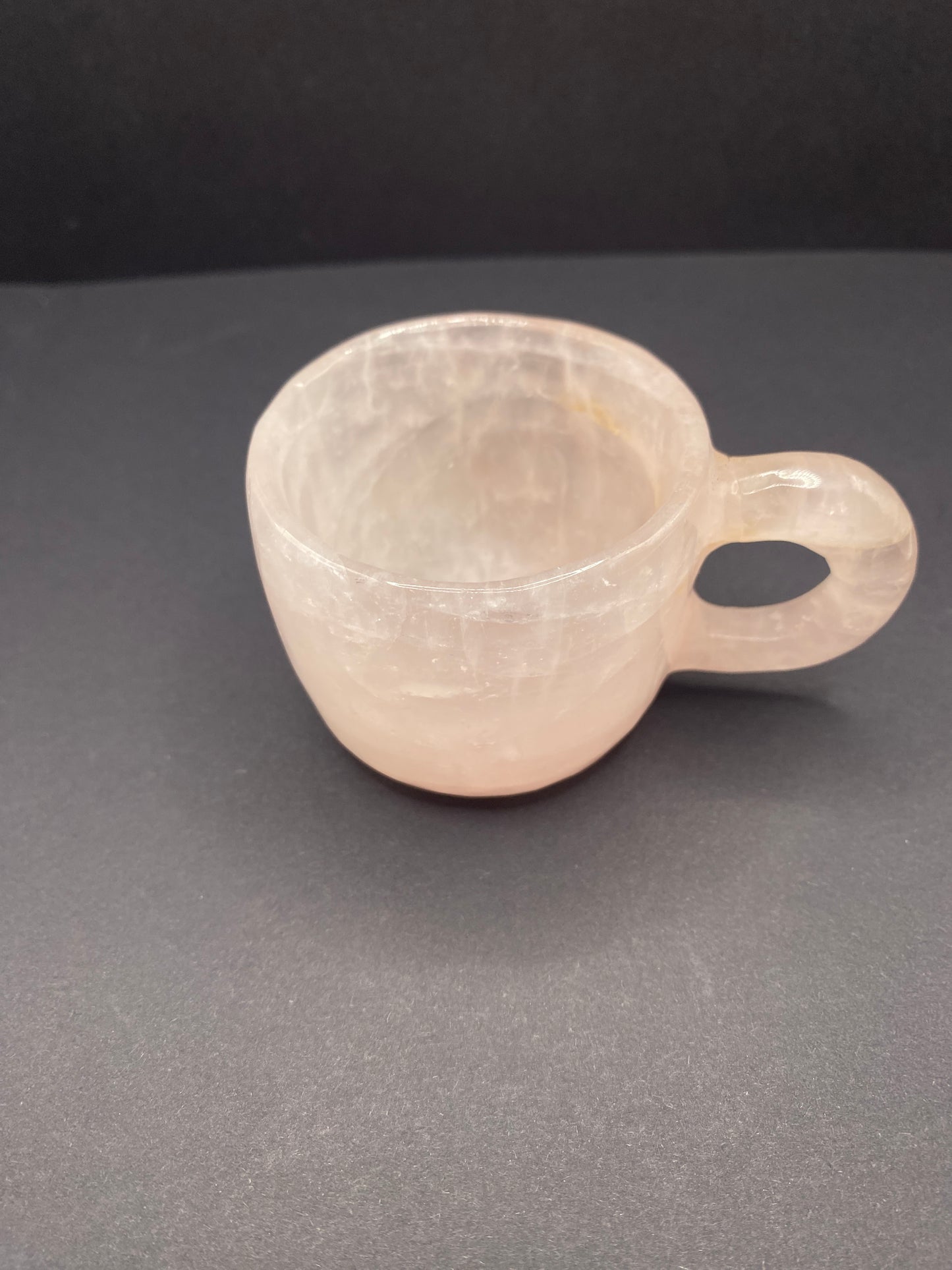 Rose quartz tea cup