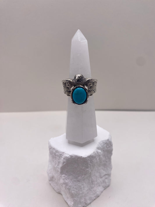 Size 9.75 kingman turquoise sterling silver